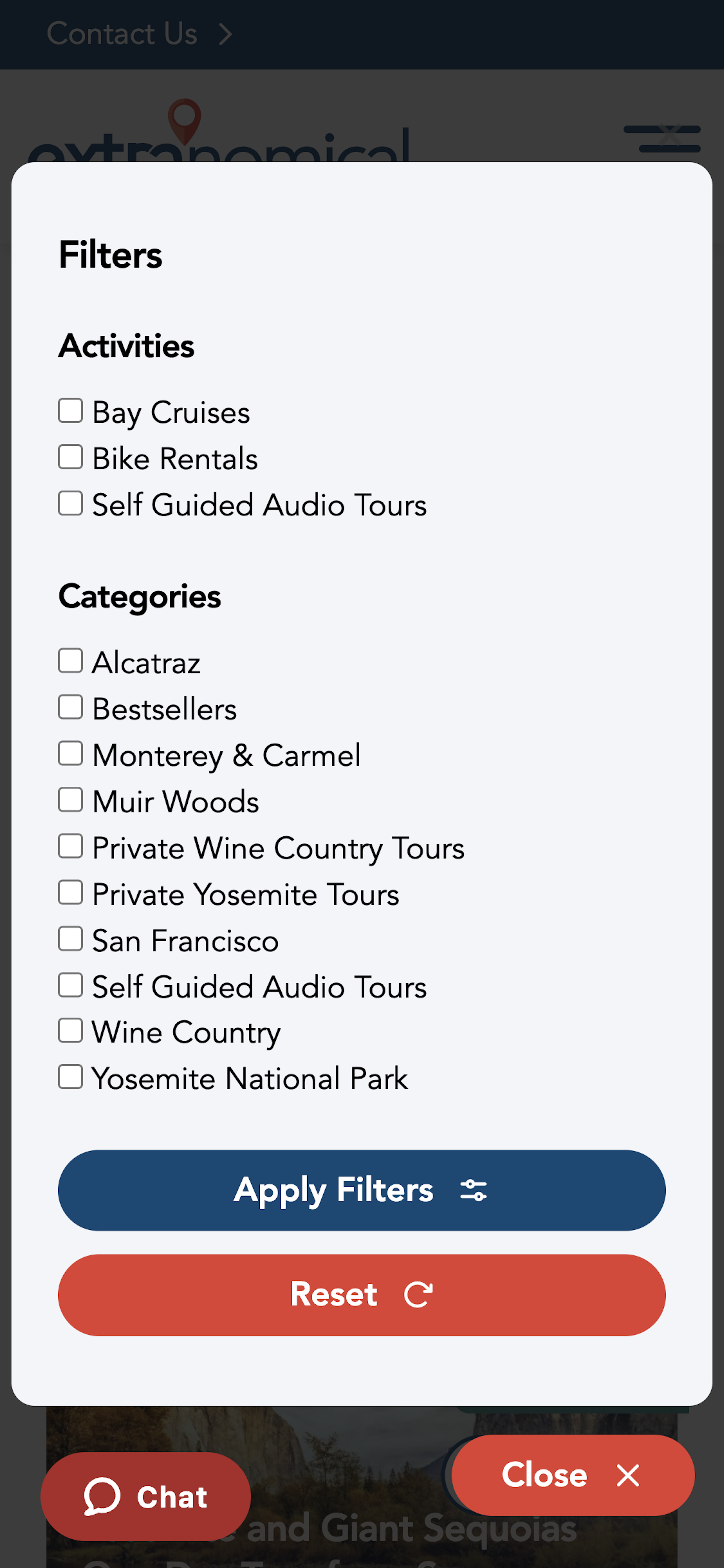 Mobile screenshot of Extranomical Tours