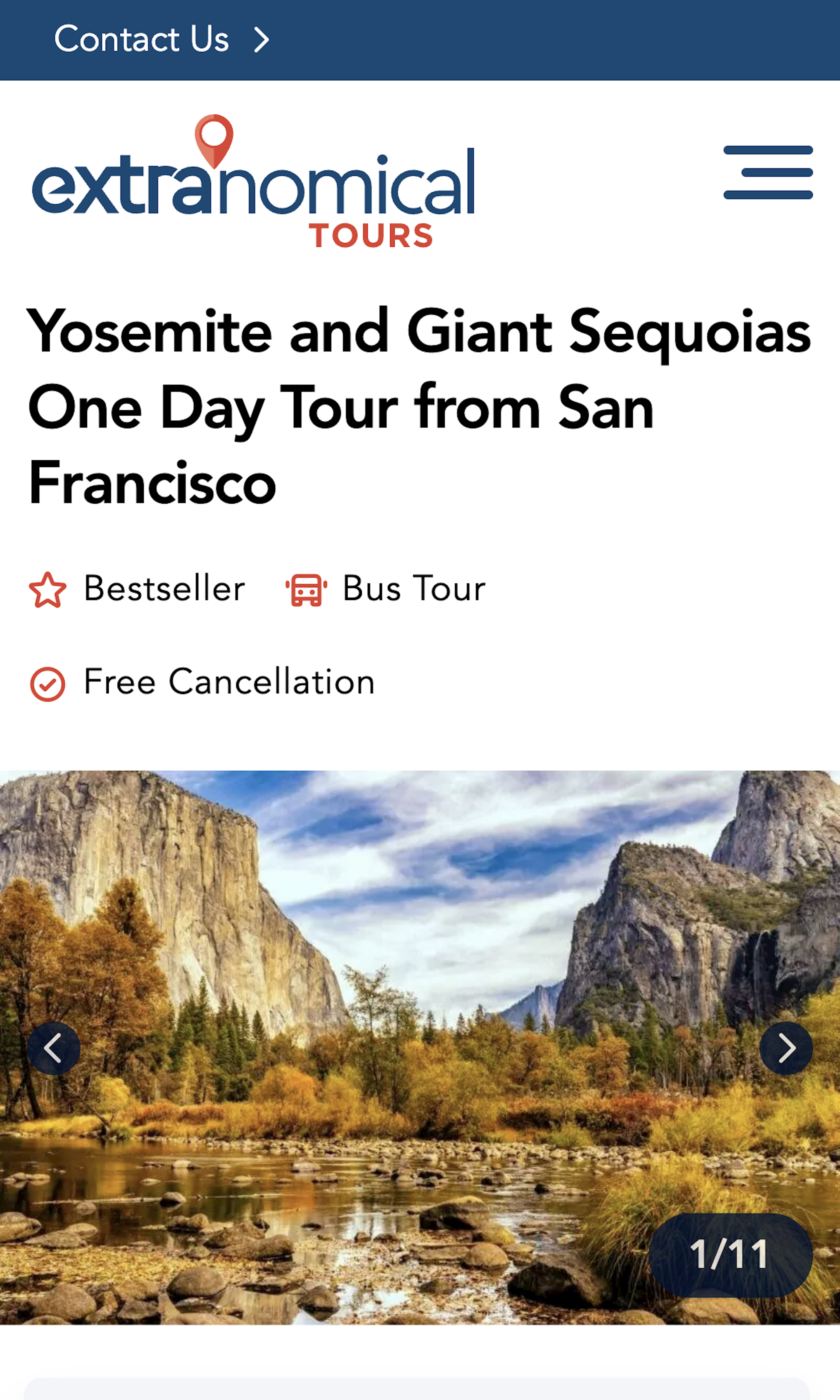Mobile screenshot of Extranomical Tours