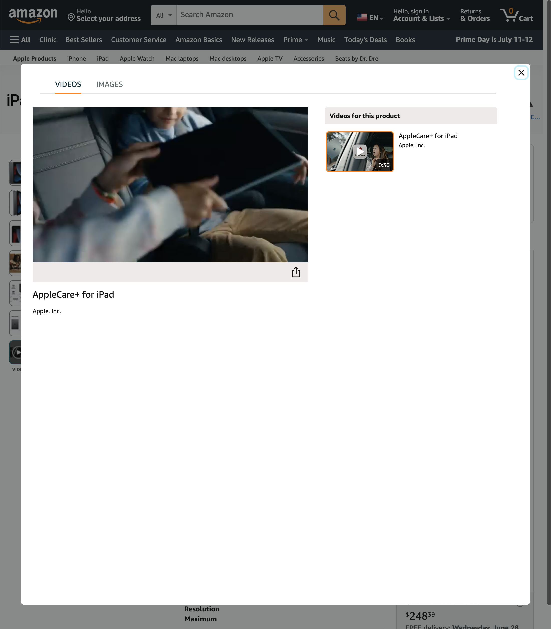 Desktop screenshot of Amazon