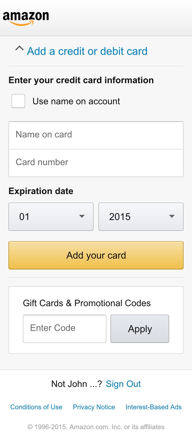 Mobile screenshot of Amazon