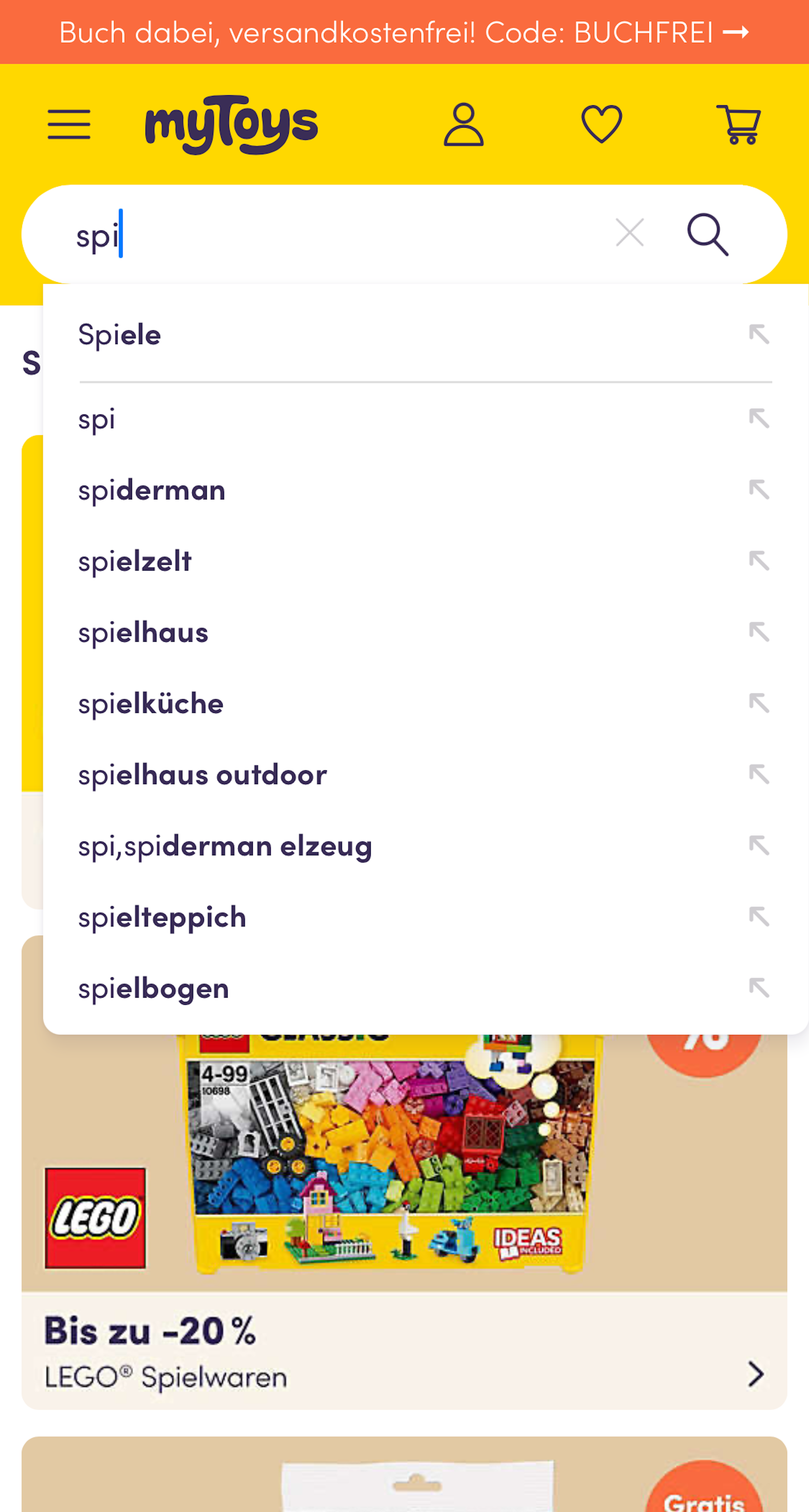 Mobile screenshot of MyToys.de