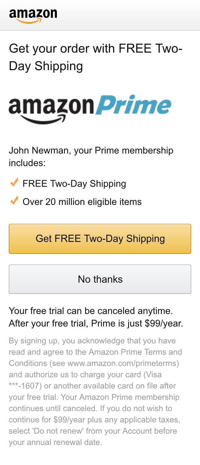 Mobile screenshot of Amazon