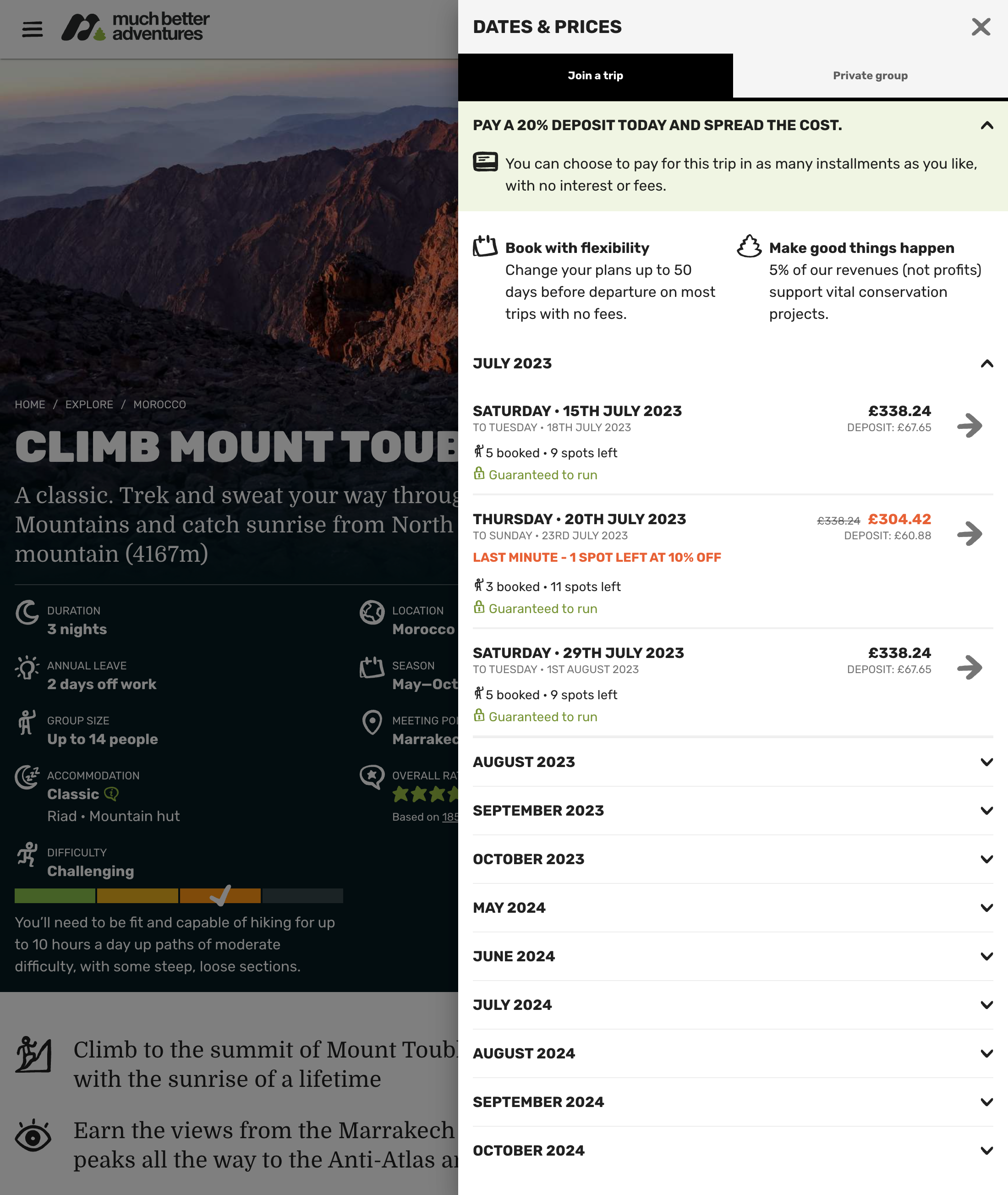 Desktop screenshot of Much Better Adventures