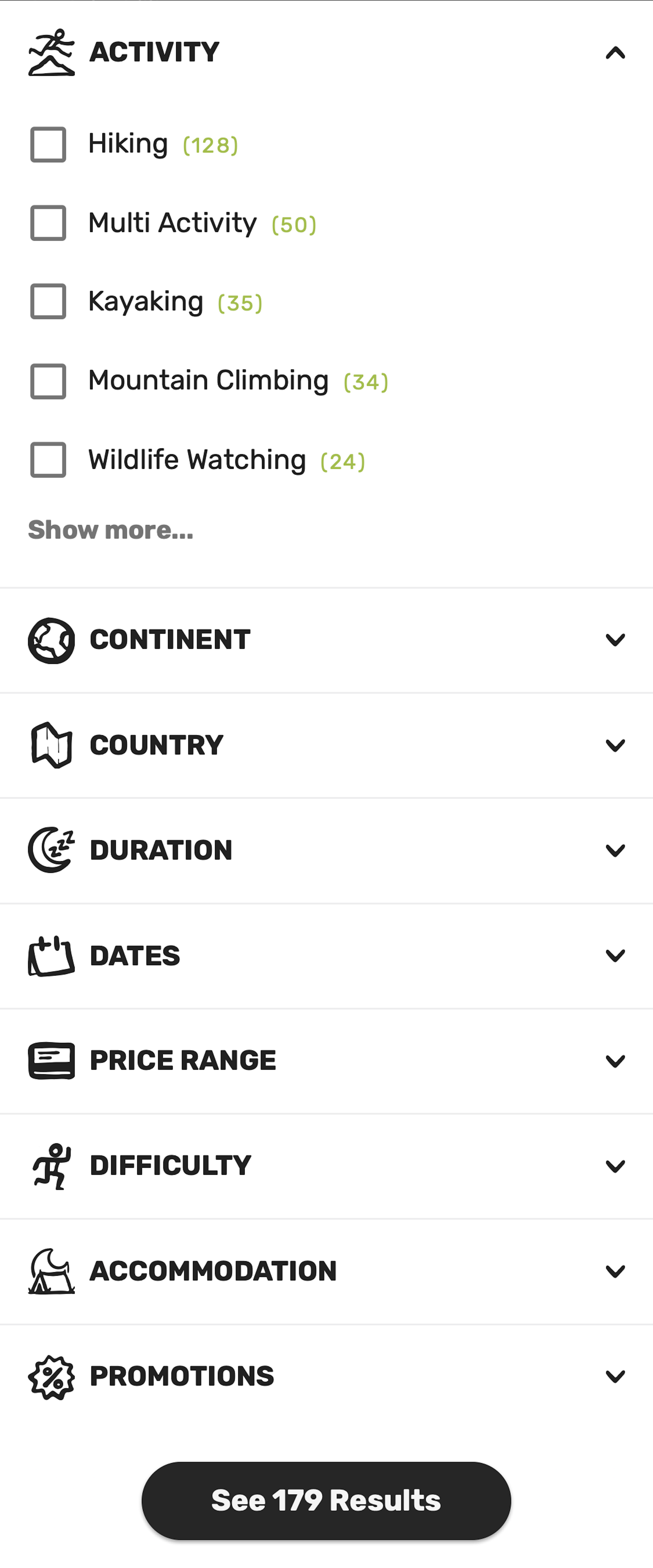 Nike's Mobile Filtering Options – 432 of 487 Filtering Options