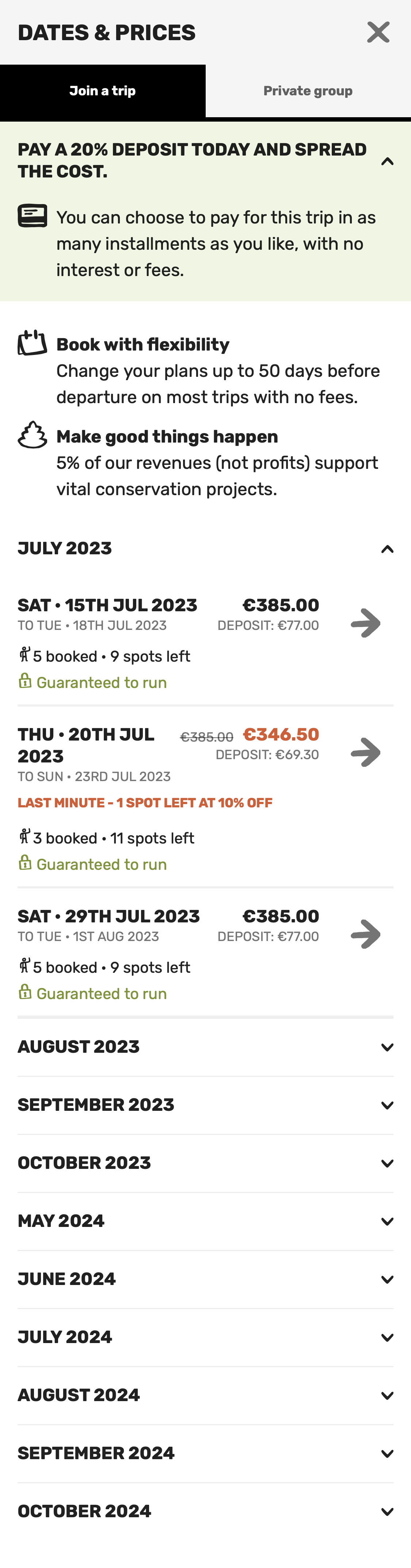 Mobile screenshot of Much Better Adventures