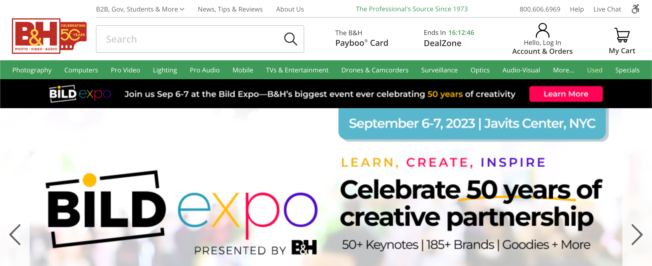 Desktop screenshot of B&H Photo