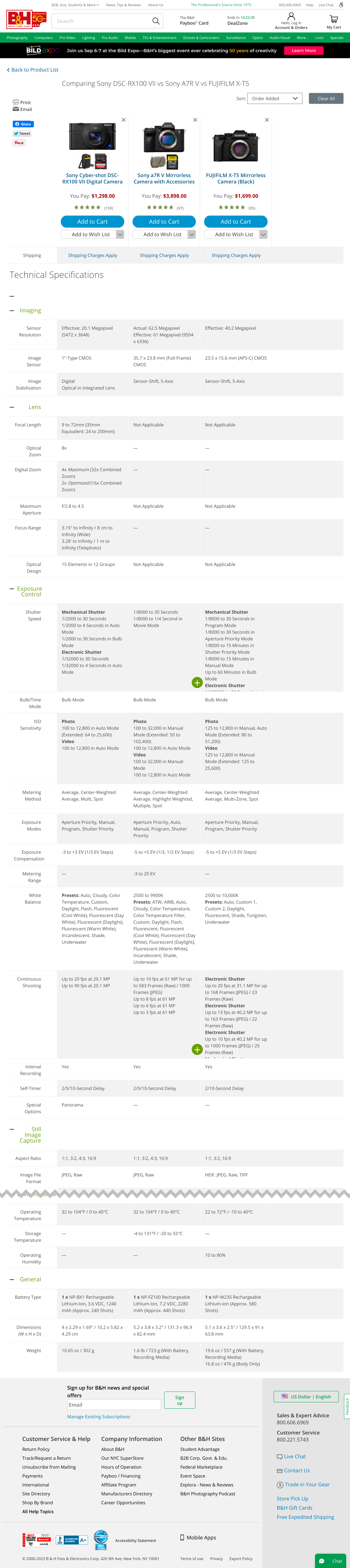 Desktop screenshot of B&H Photo