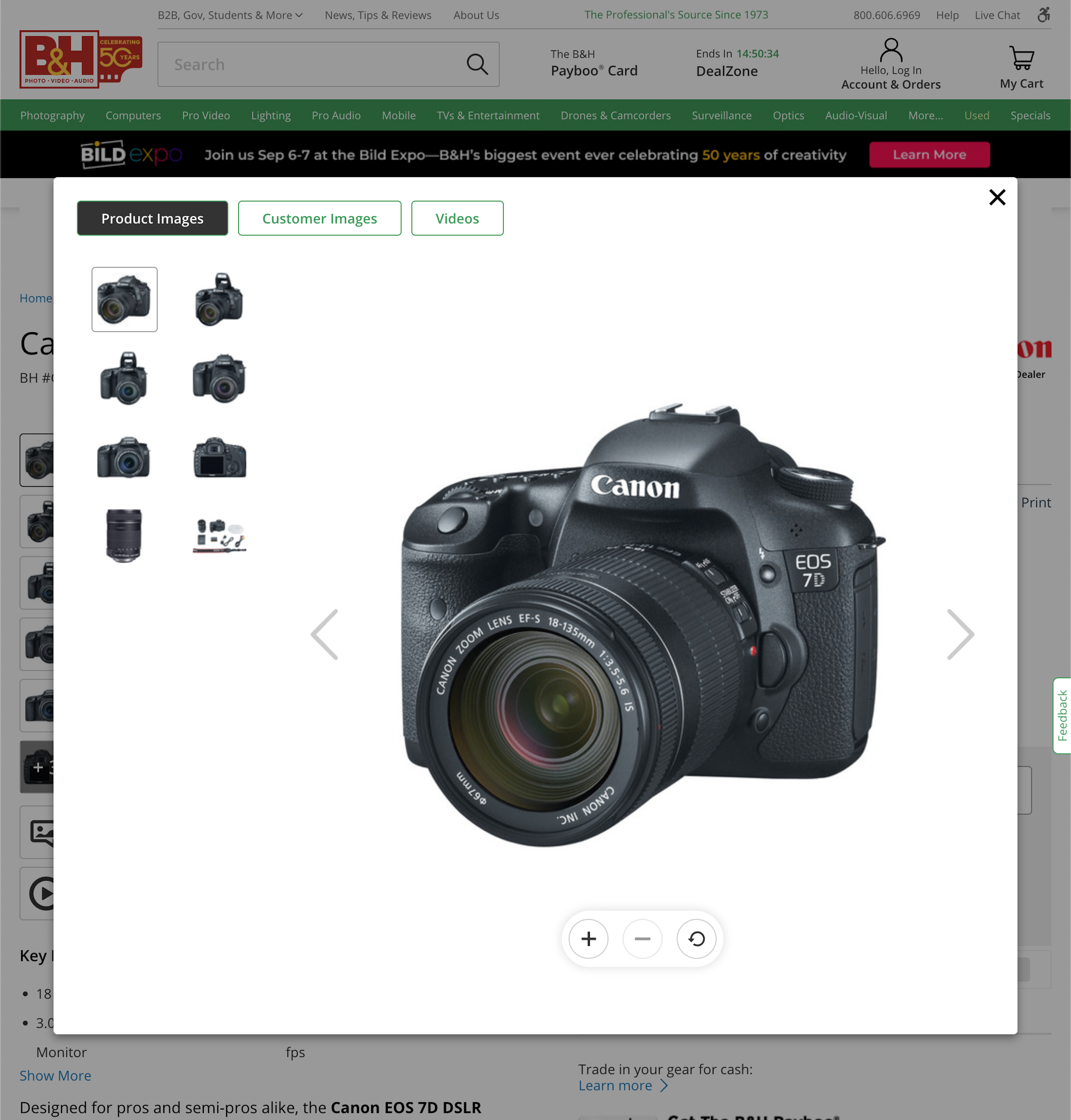 Desktop screenshot of B&H Photo