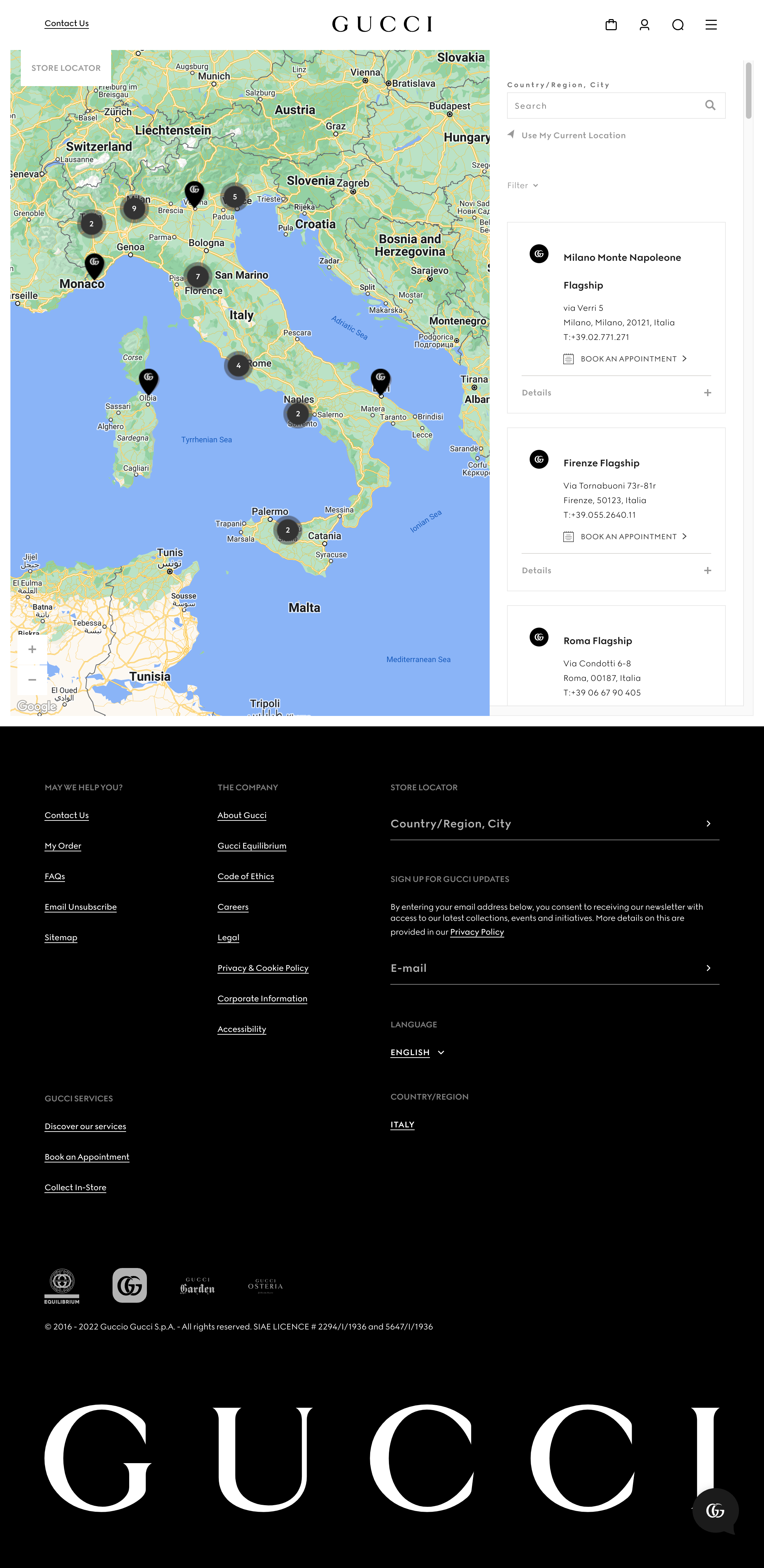 Desktop screenshot of Gucci