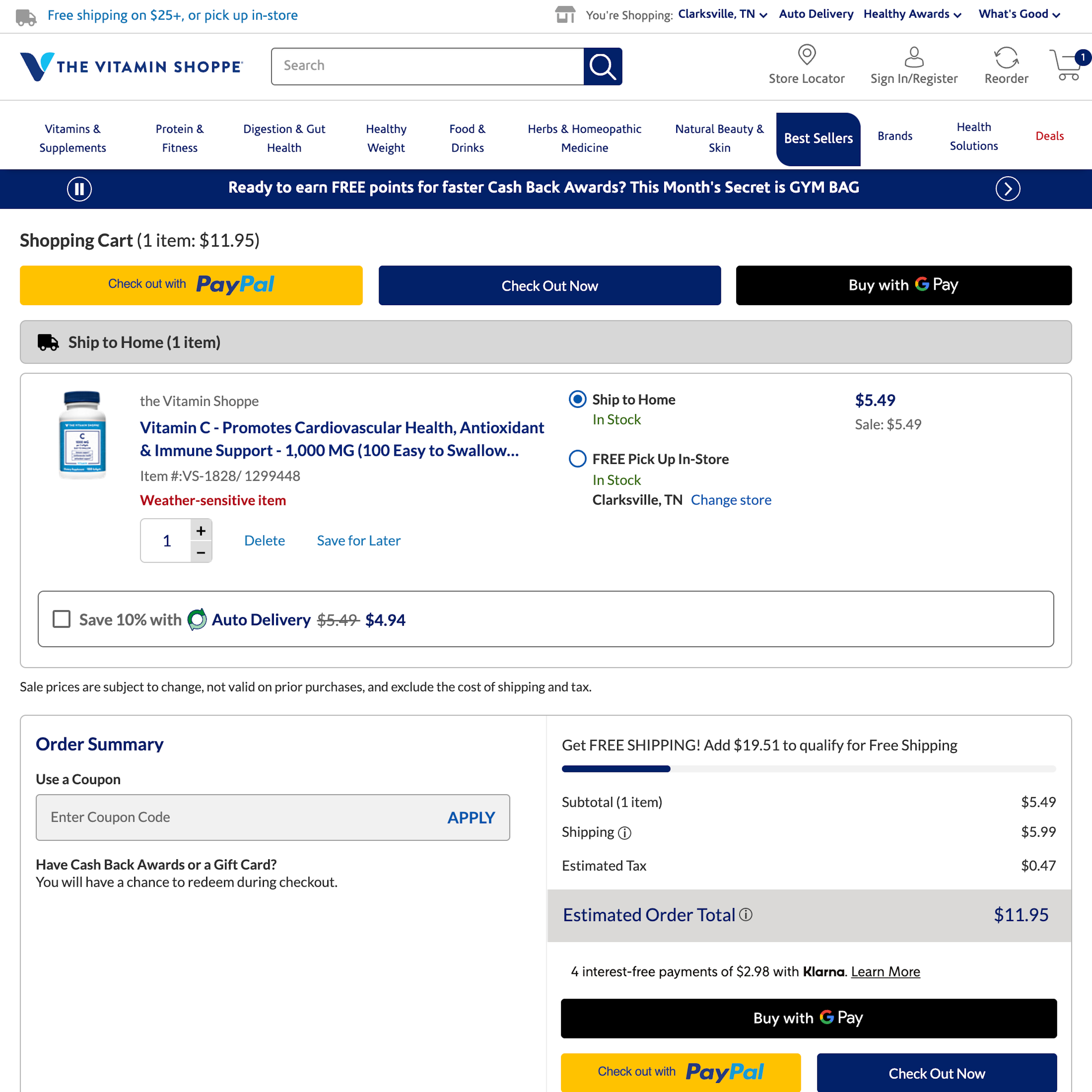 Desktop screenshot of The Vitamin Shoppe