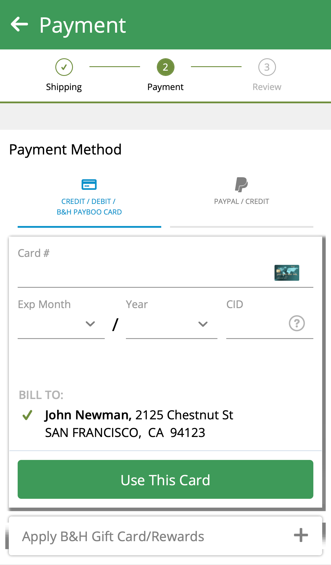 Mobile screenshot of B&H Photo