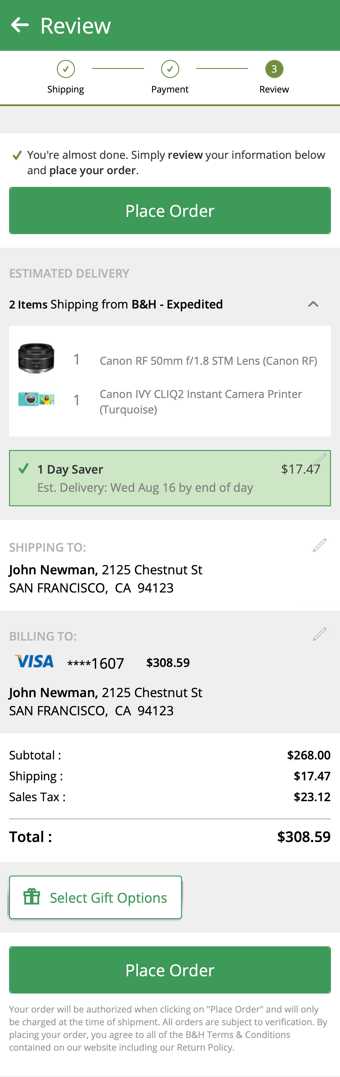 Mobile screenshot of B&amp;H Photo