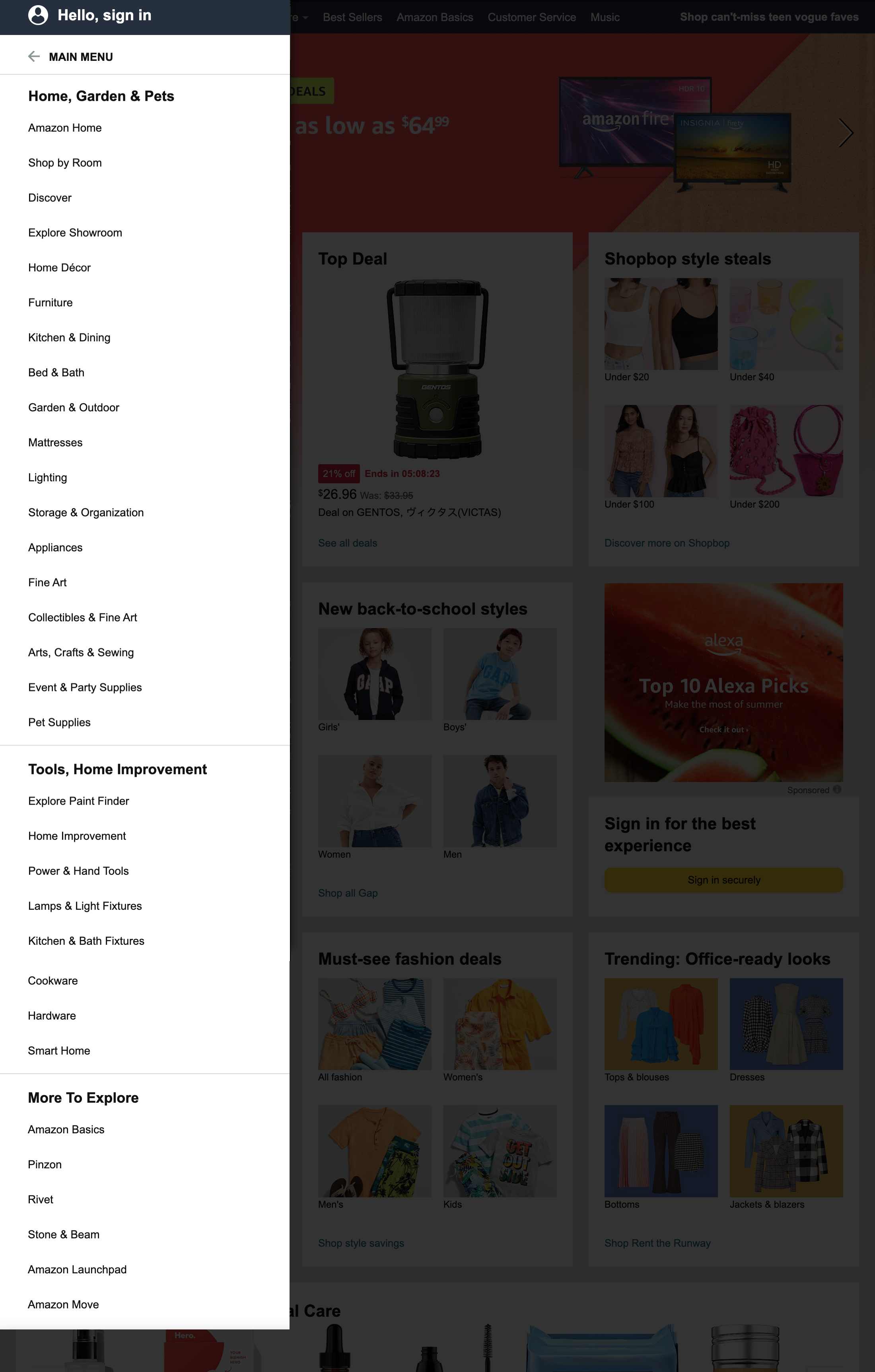 Desktop screenshot of Amazon