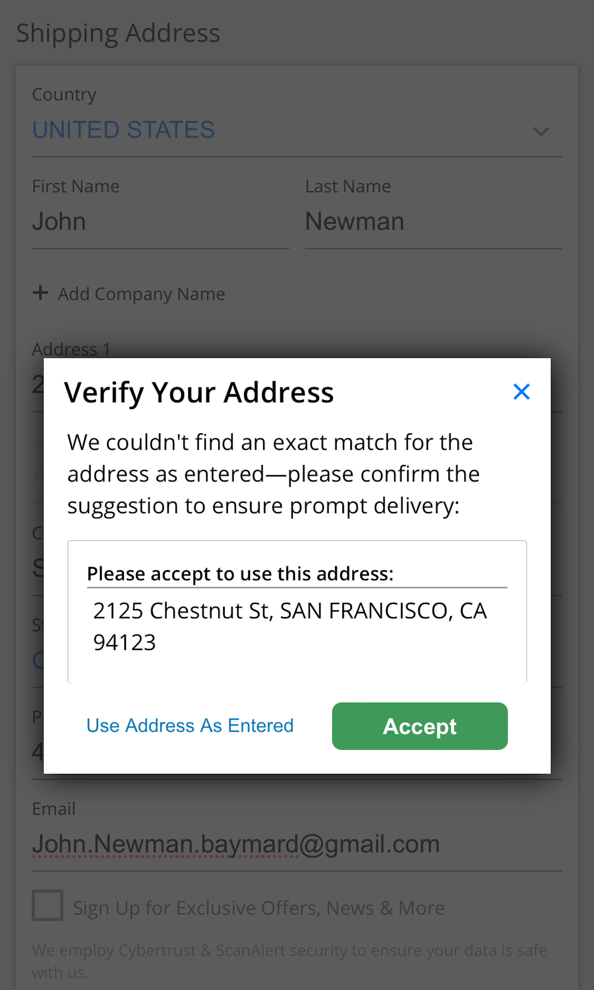 287 ‘Address Validator’ Design Examples – Baymard