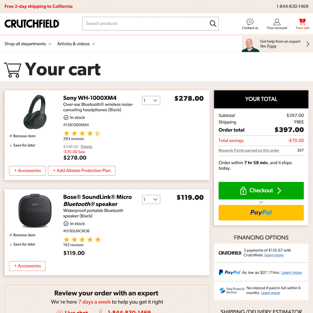 753 ‘Cart’ Design Examples – Baymard Institute