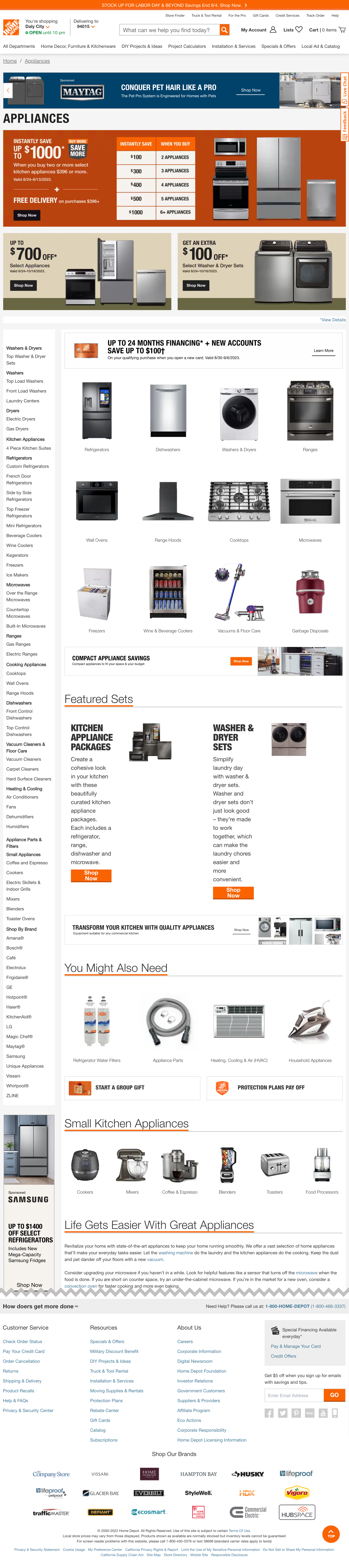 Desktop screenshot of Home Depot