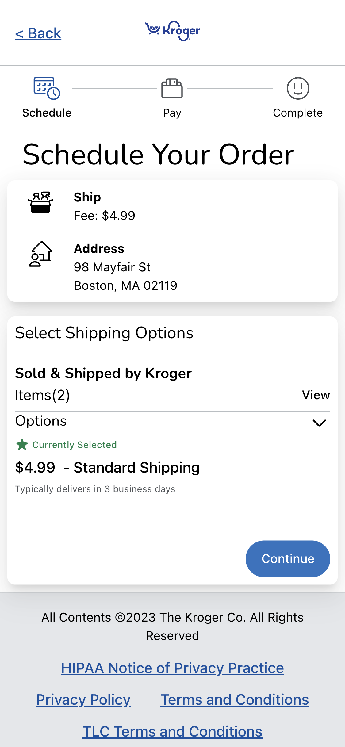 Mobile screenshot of Kroger