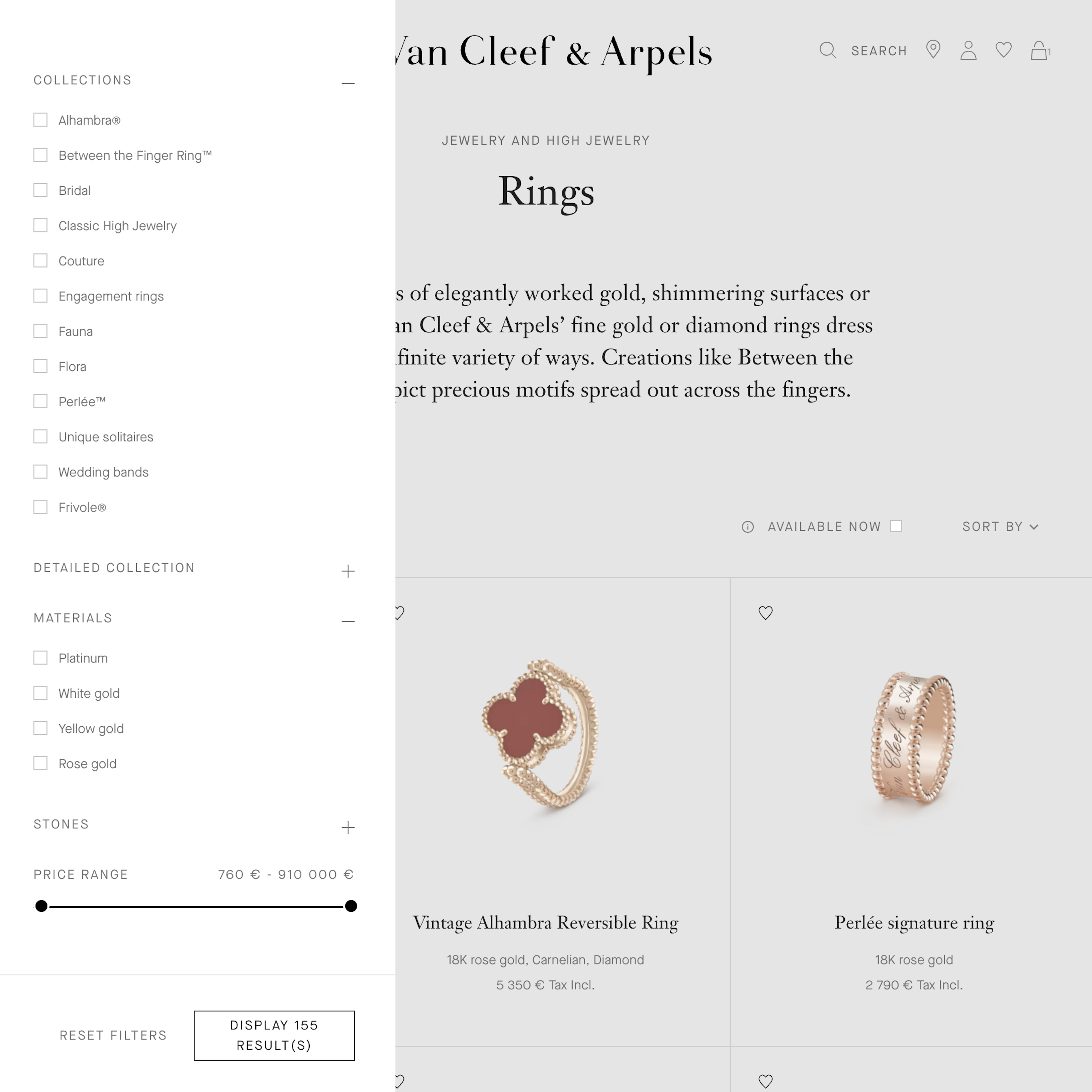 Desktop screenshot of Van Cleef & Arpels