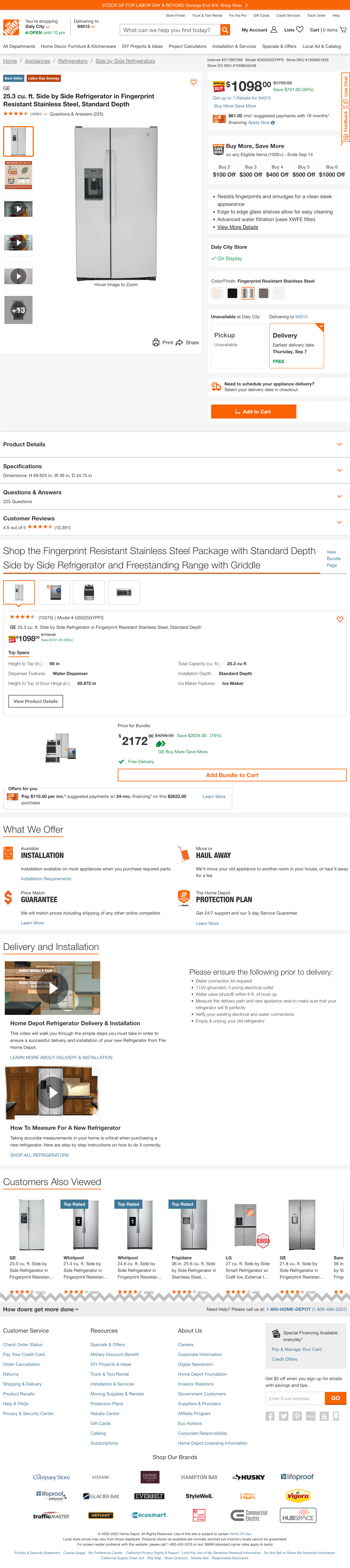 Desktop screenshot of Home Depot