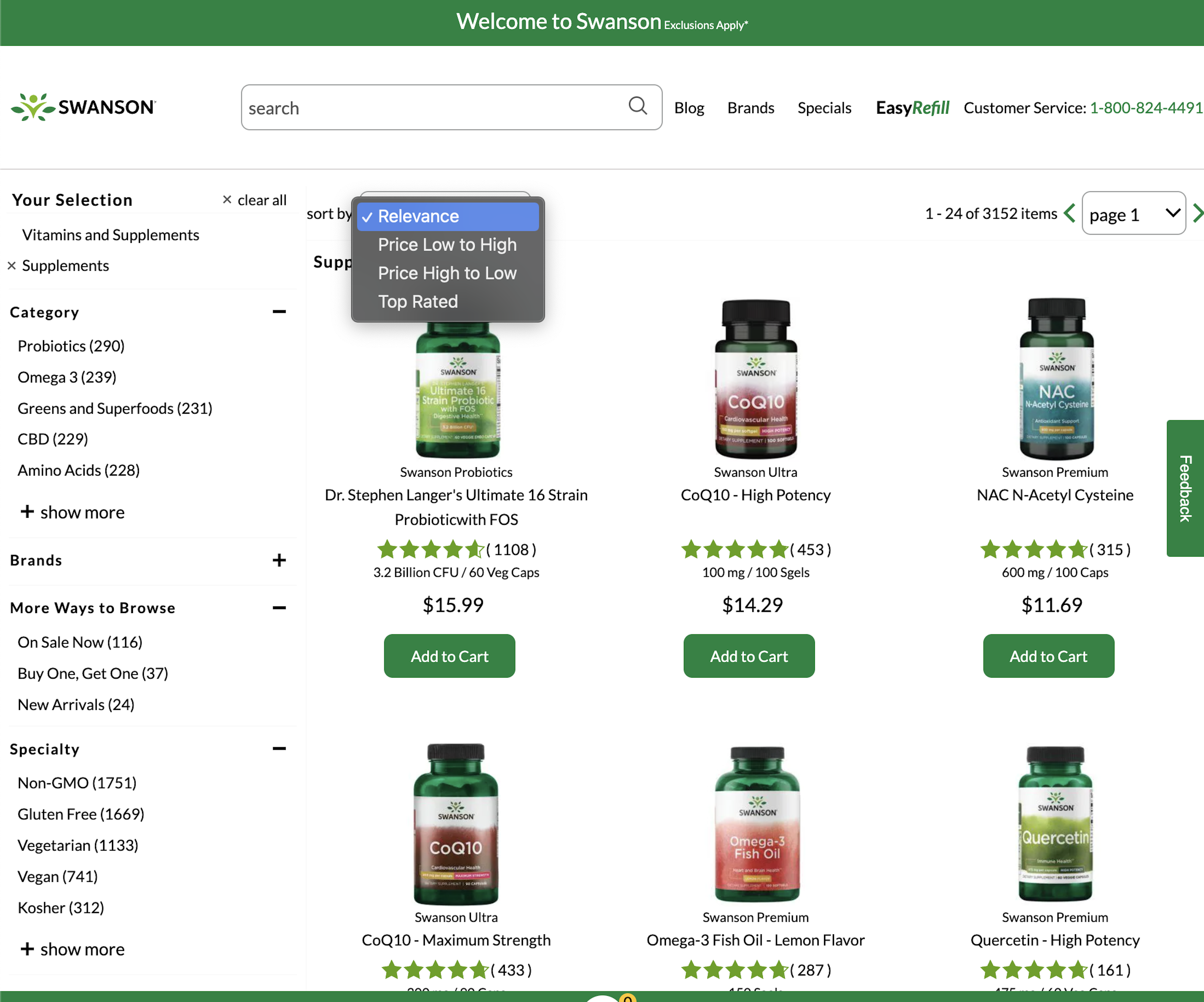 Desktop screenshot of Swanson Vitamins