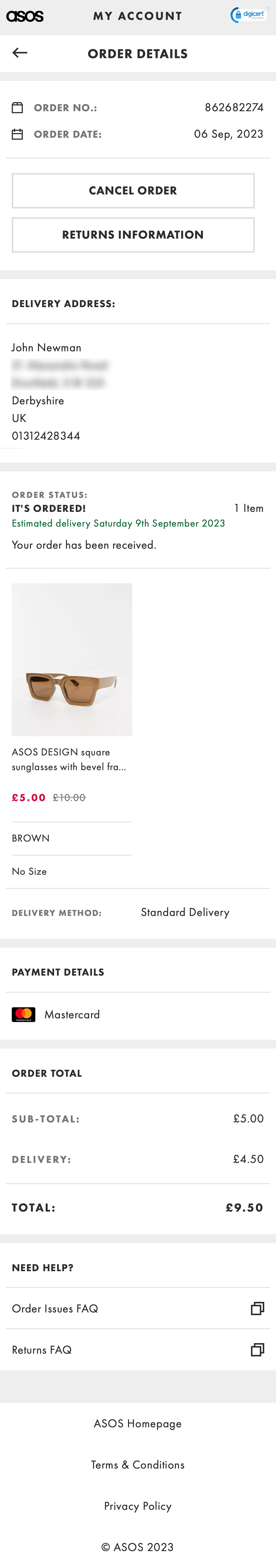 Mobile screenshot of ASOS