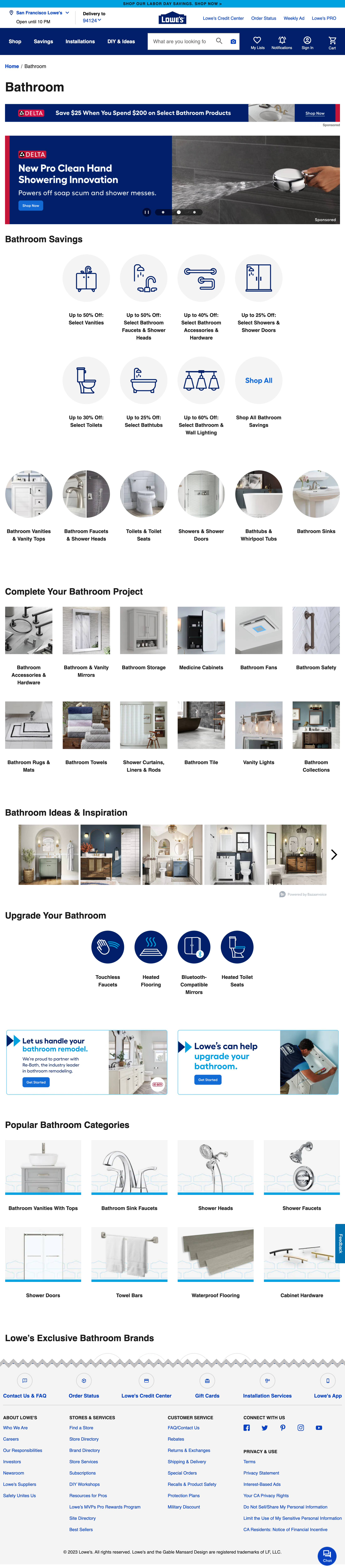 Desktop screenshot of Lowe’s