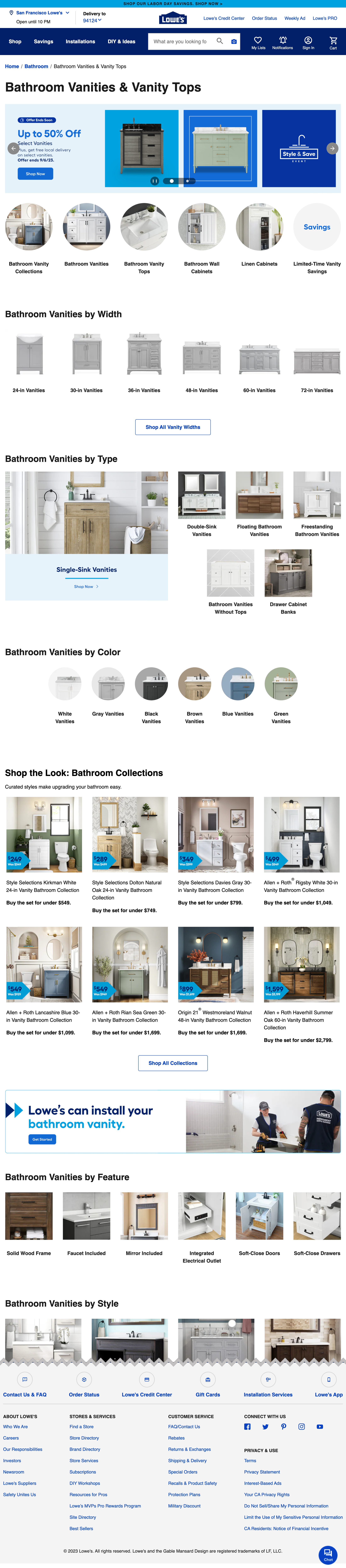 Desktop screenshot of Lowe’s