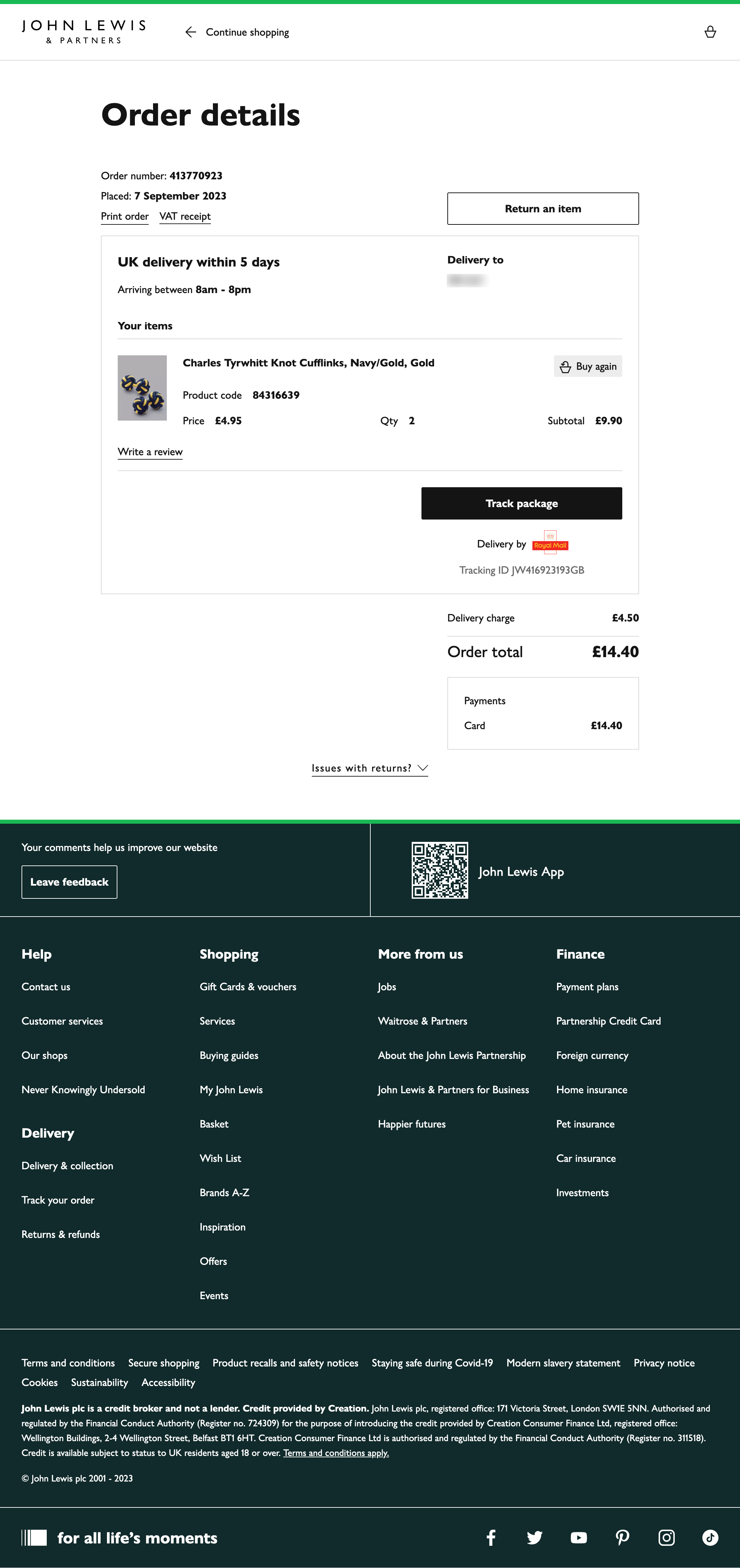 Desktop screenshot of John Lewis