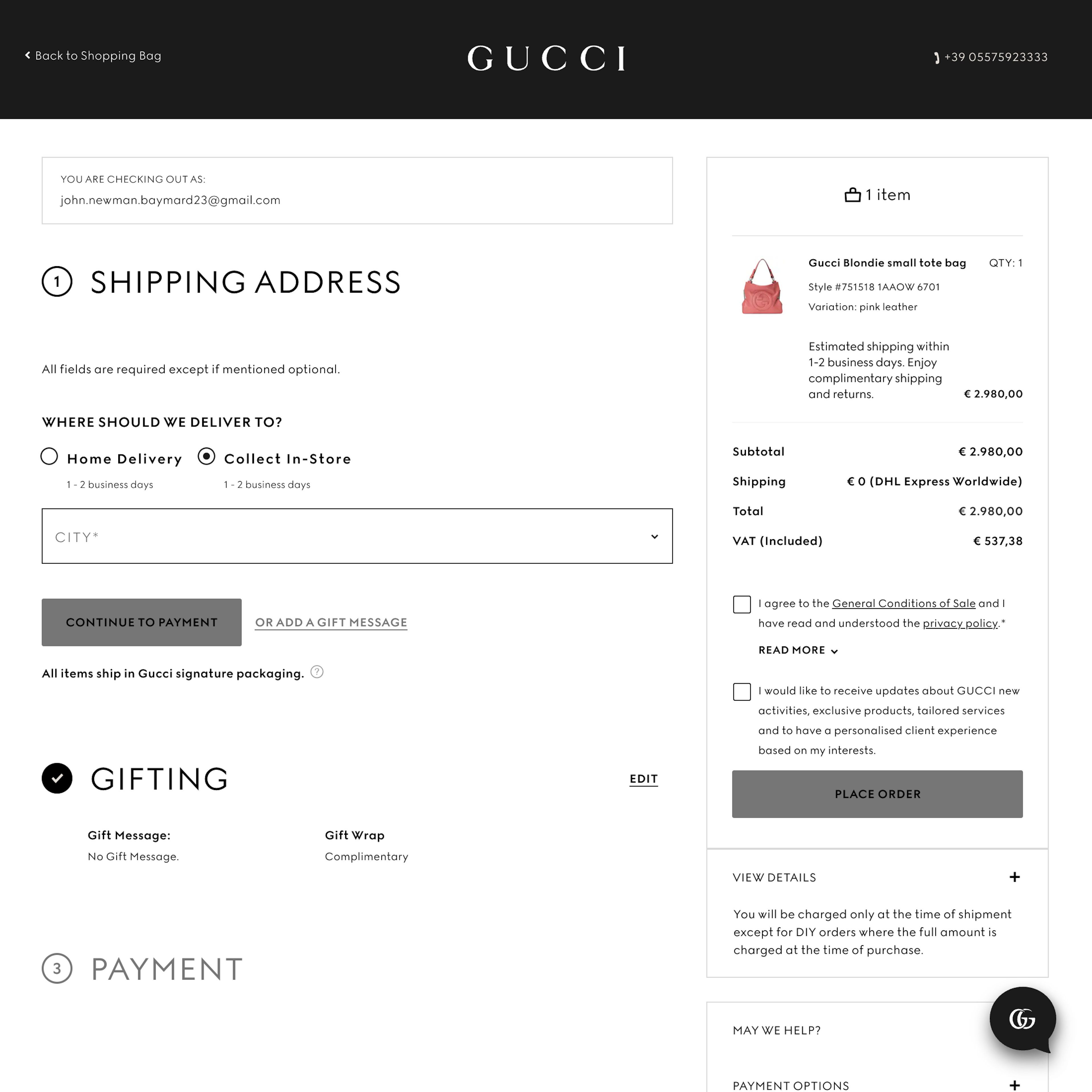 Desktop screenshot of Gucci