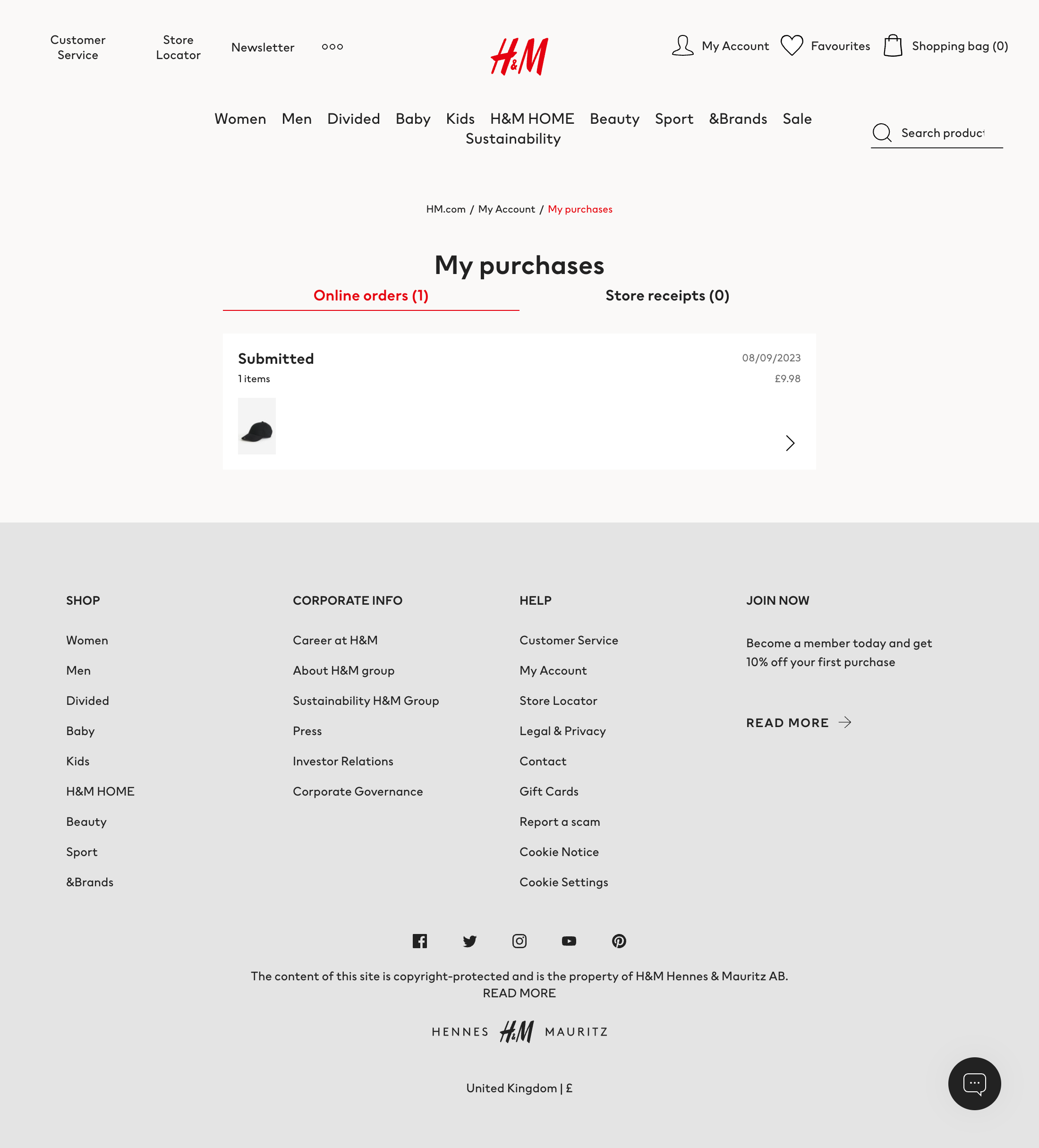 Desktop screenshot of H&M