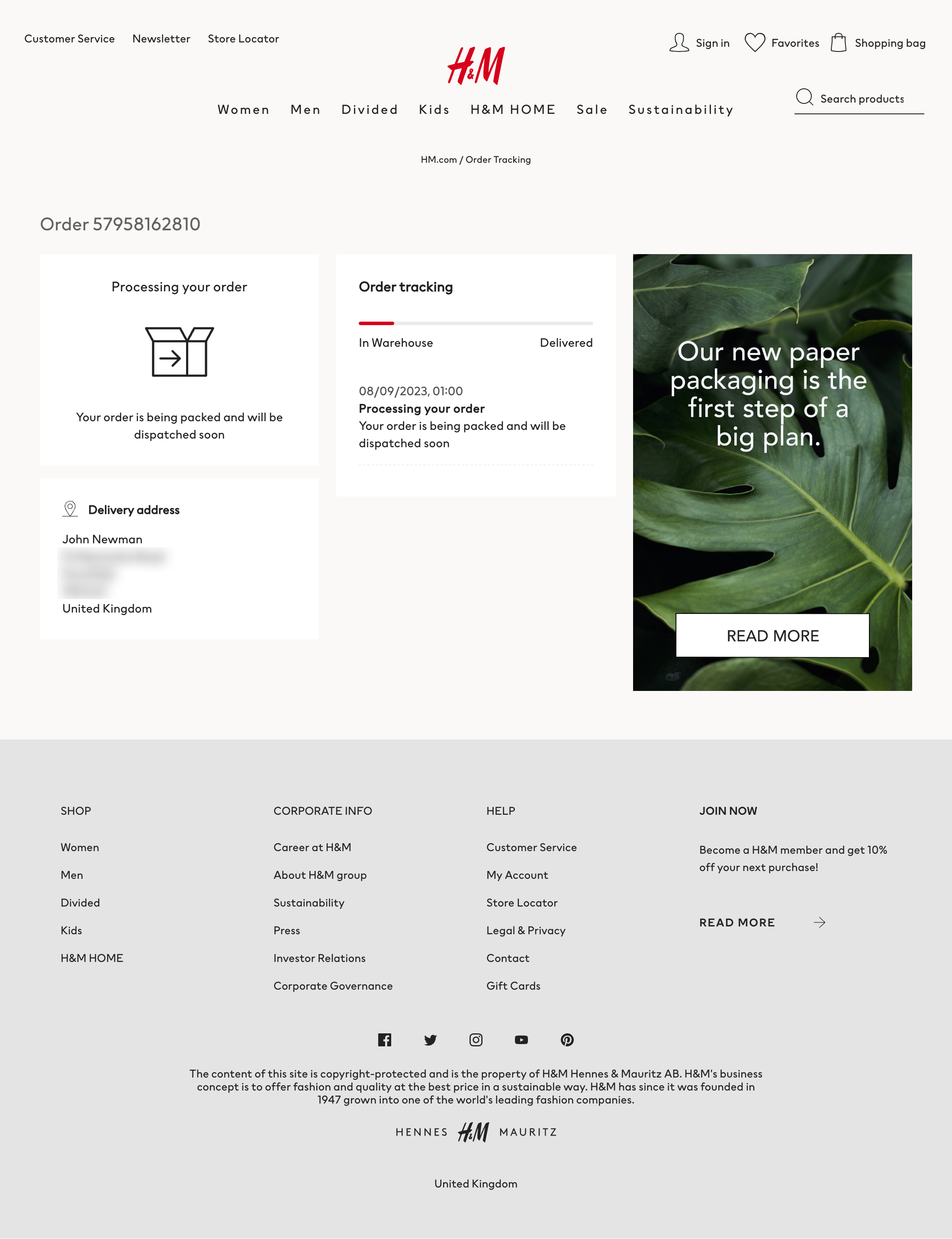 Desktop screenshot of H&M