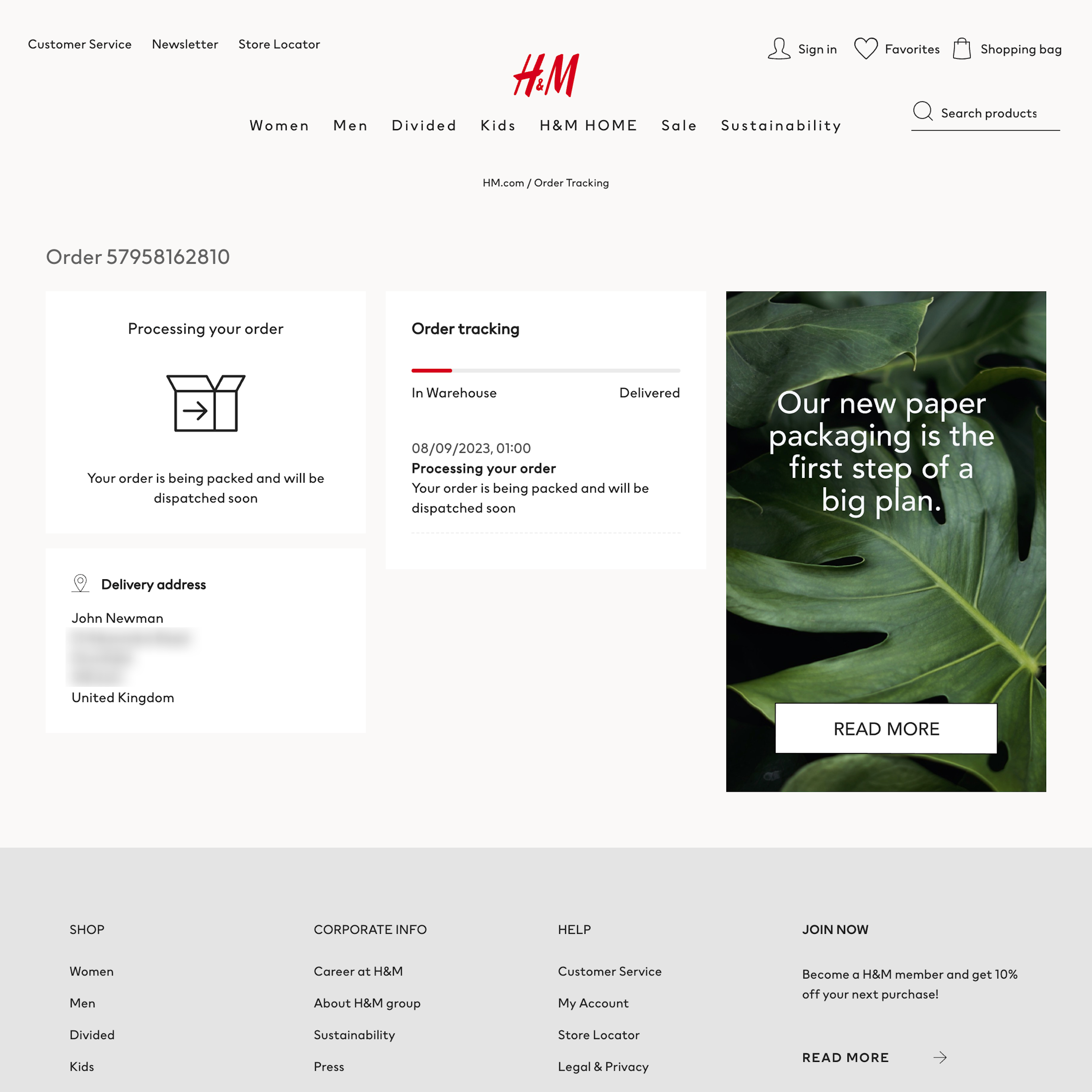 Desktop screenshot of H&M