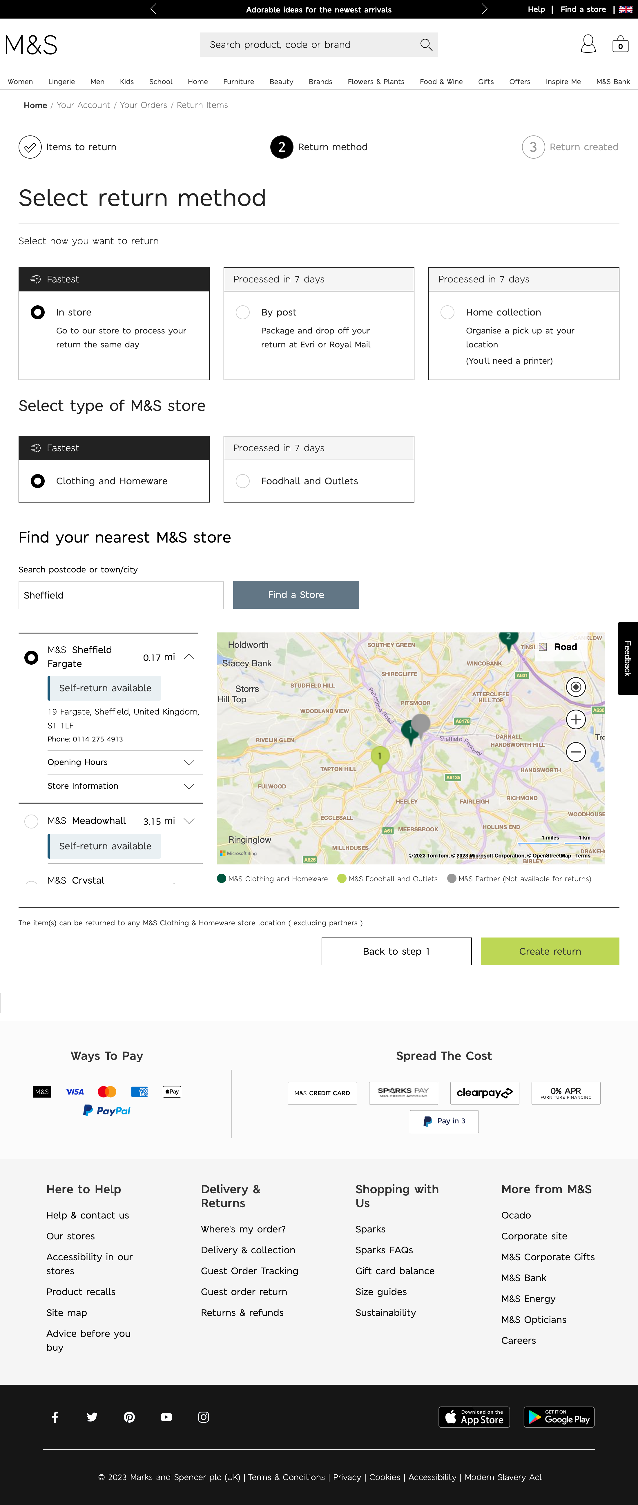Desktop screenshot of Marks & Spencer