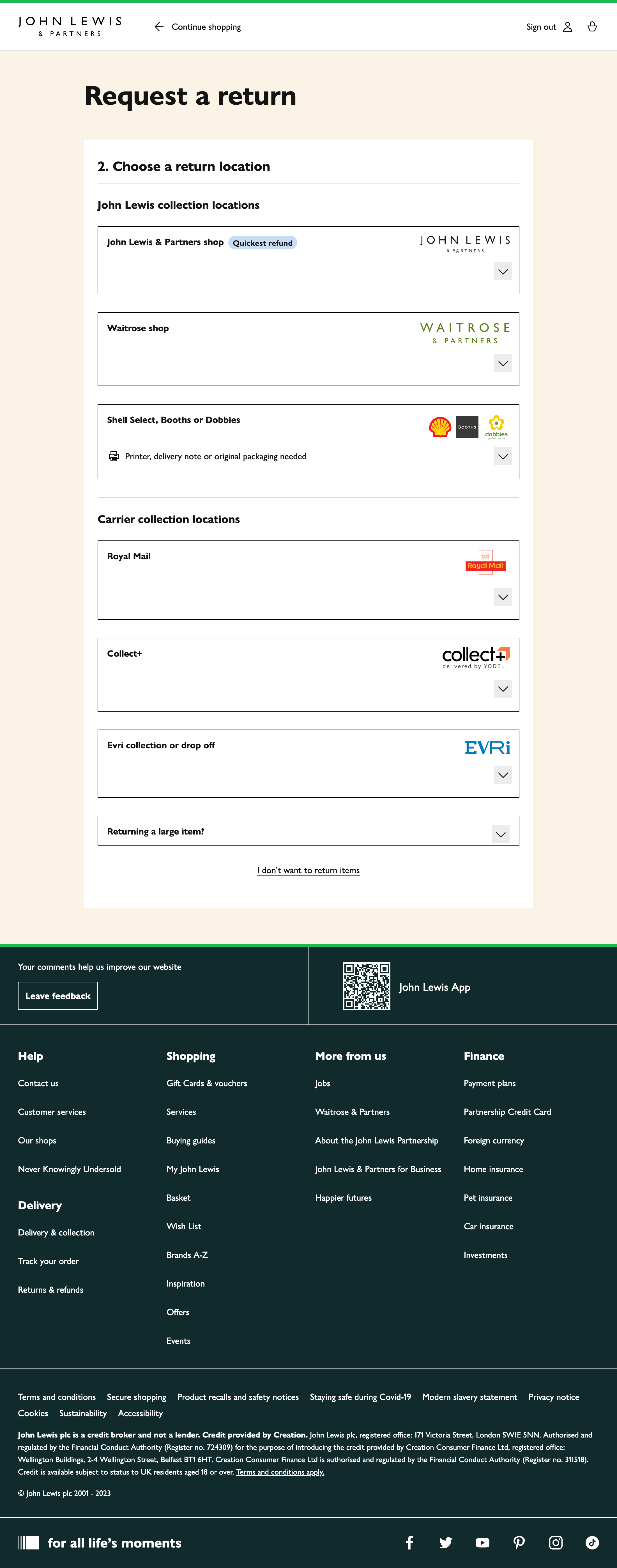 Desktop screenshot of John Lewis