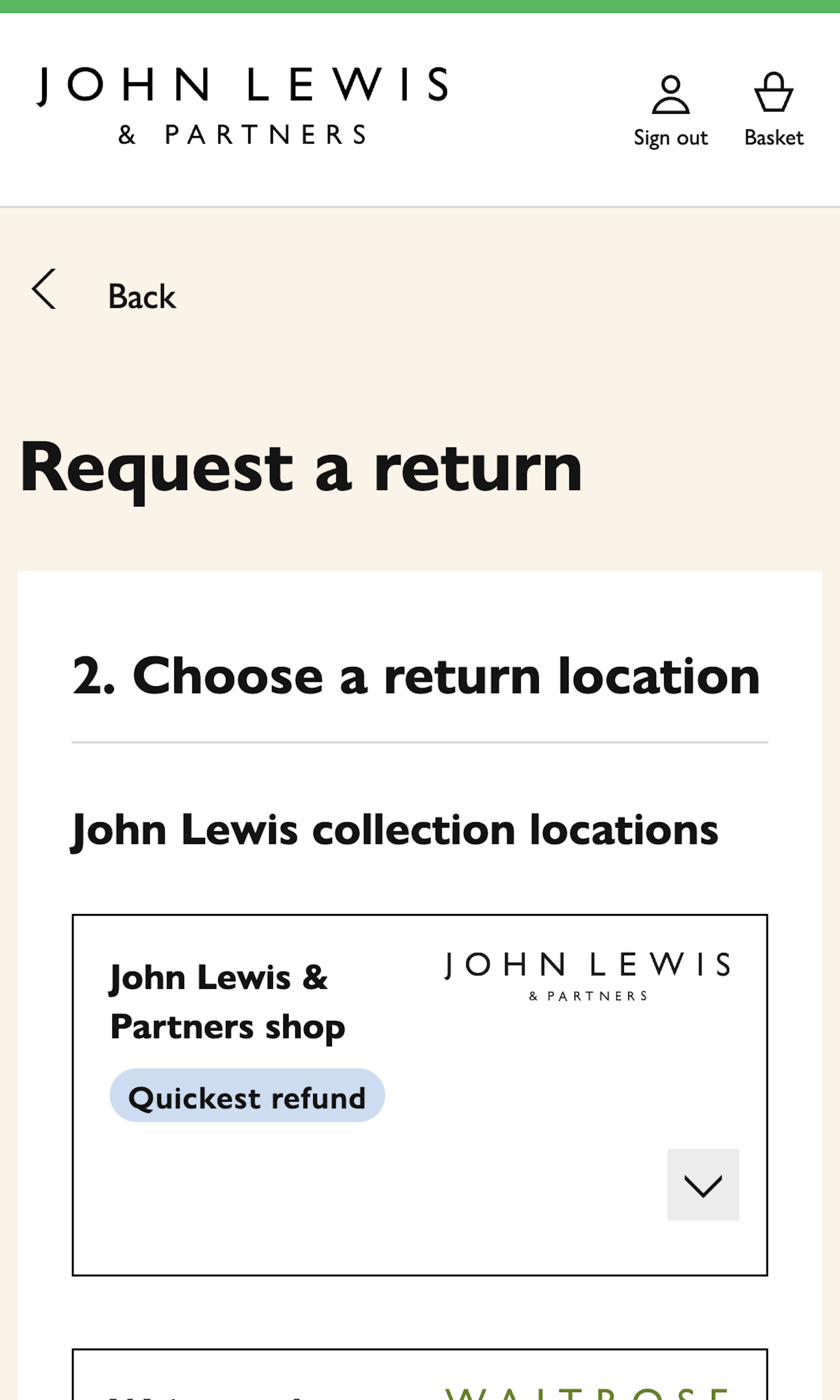 Mobile screenshot of John Lewis