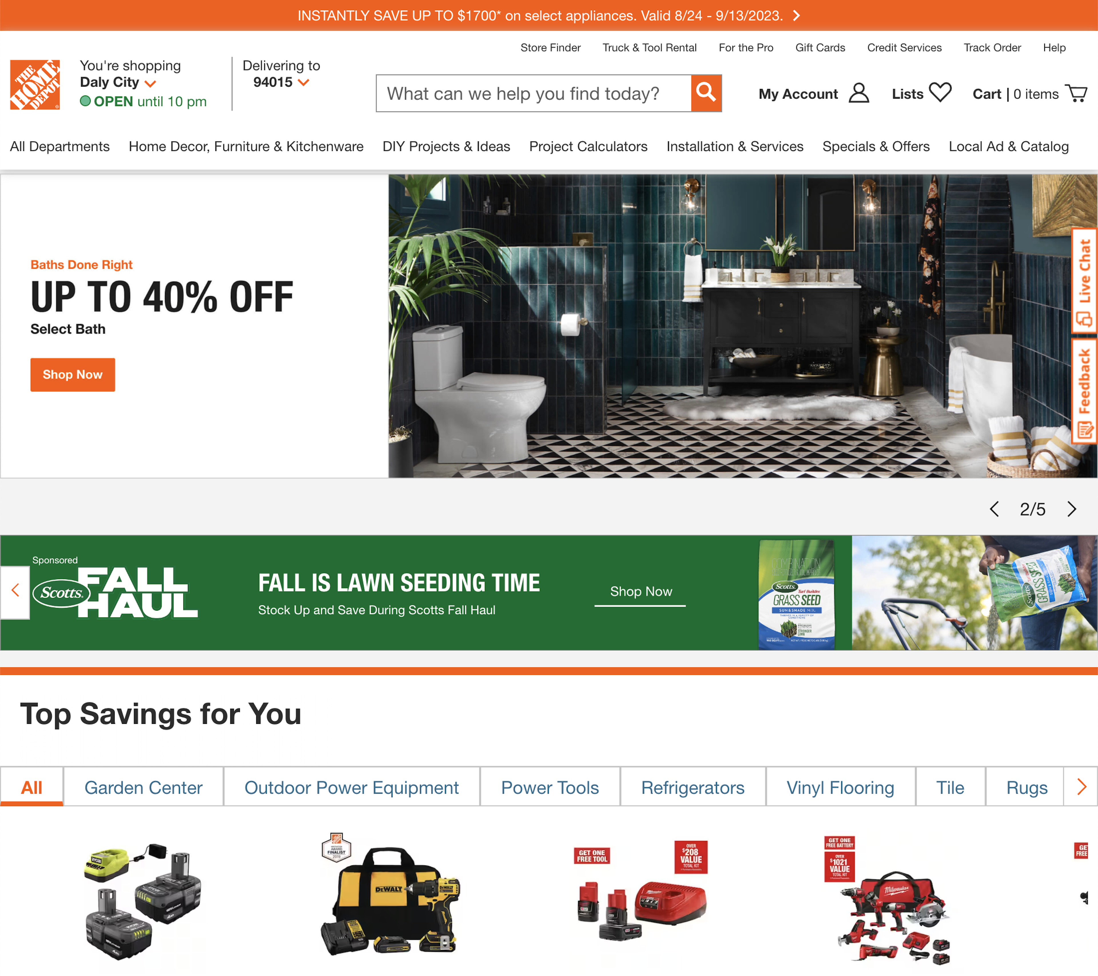 Desktop screenshot of Home Depot