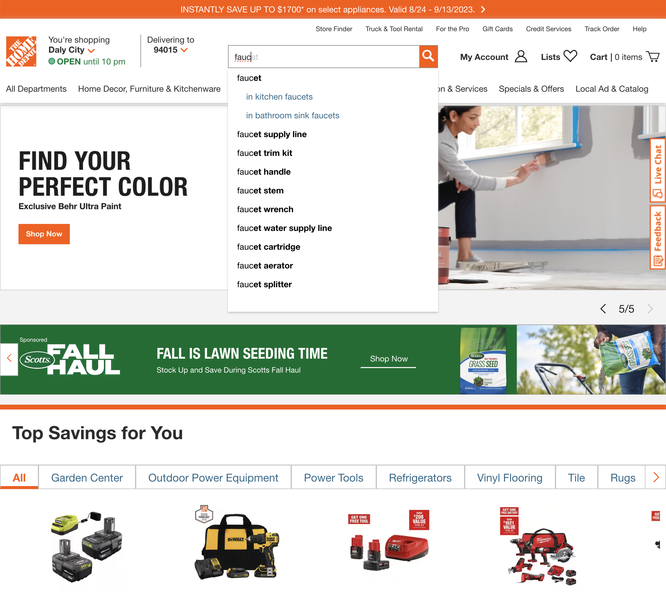 Desktop screenshot of Home Depot
