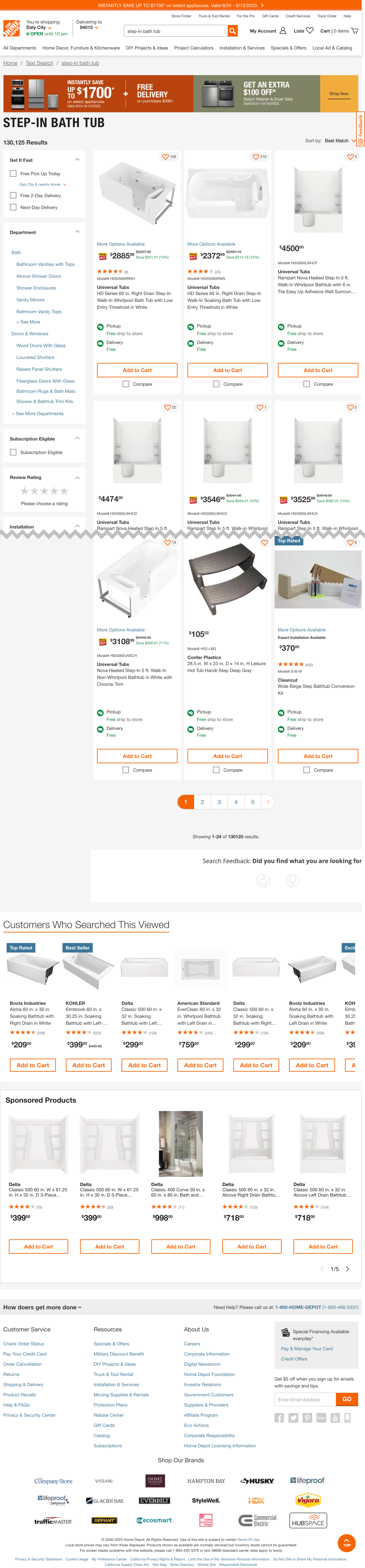 Desktop screenshot of Home Depot