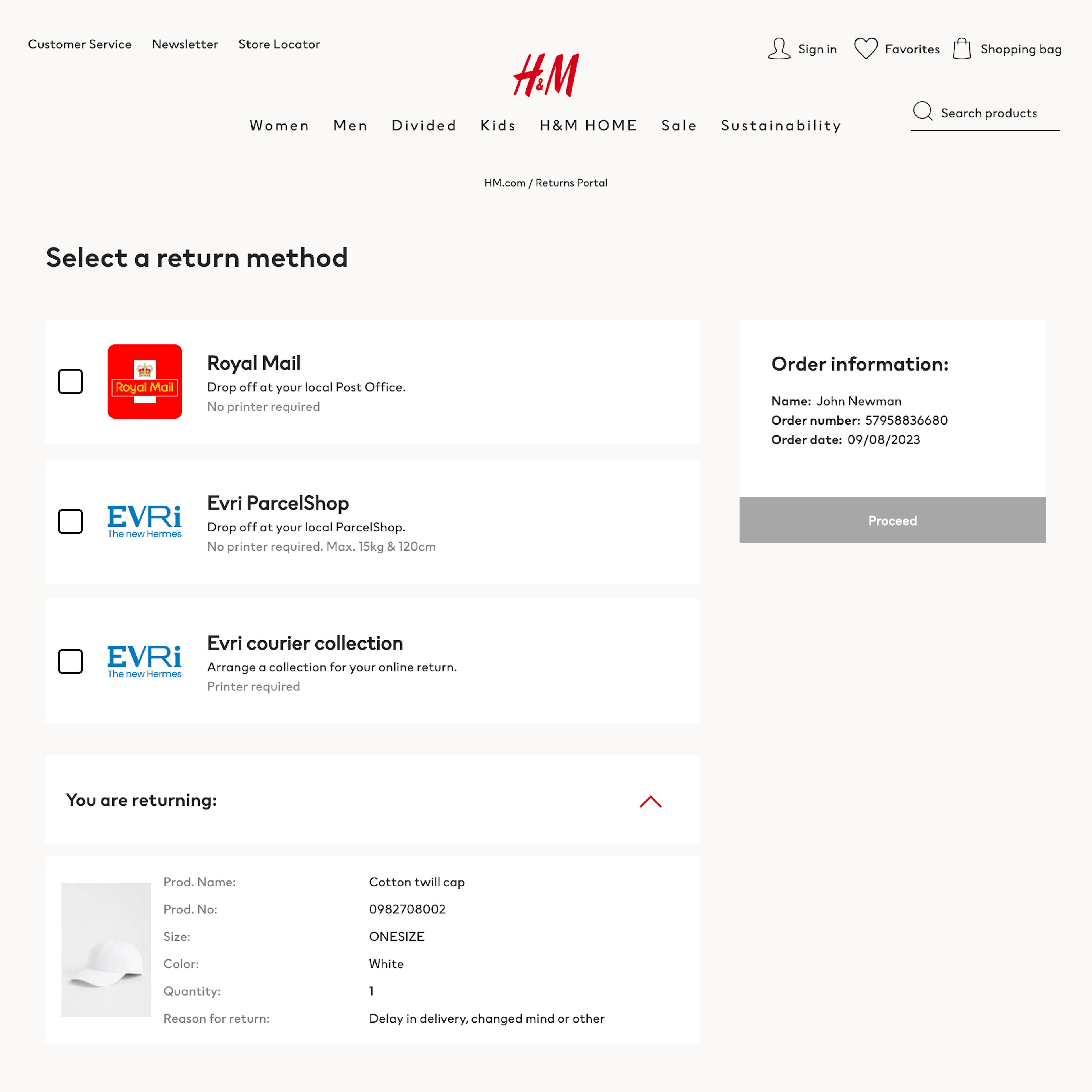 Desktop screenshot of H&M