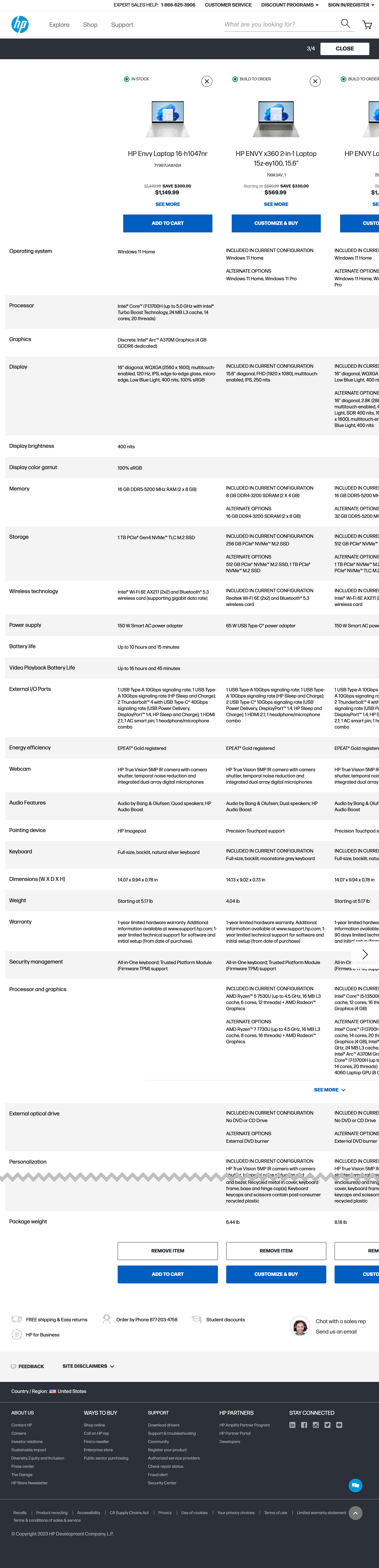 Desktop screenshot of HP