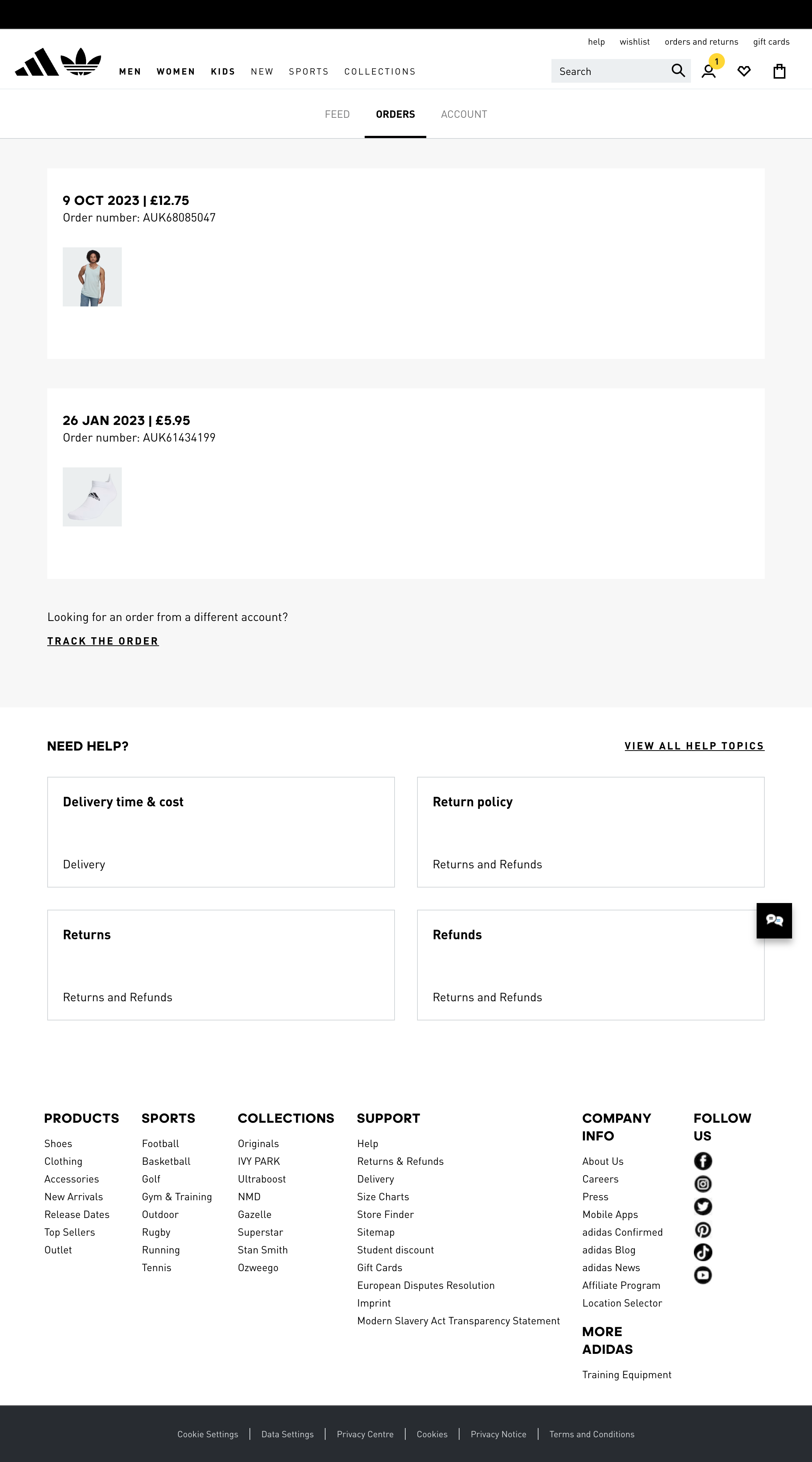 Desktop screenshot of Adidas