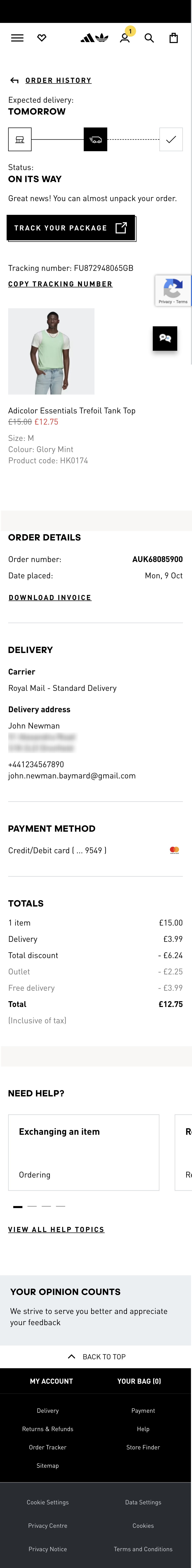 Mobile screenshot of Adidas