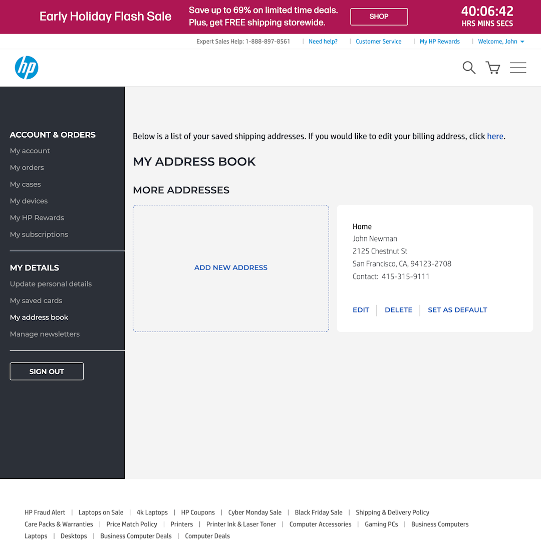 328 ‘Address Book’ Design Examples – Baymard Institute