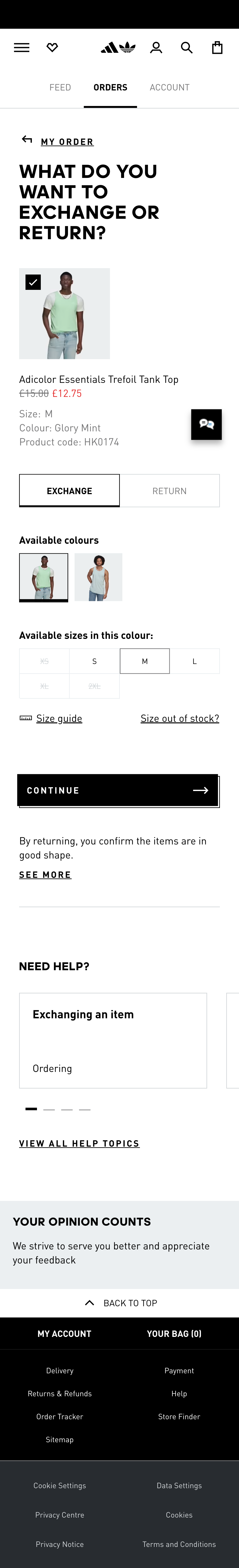 Mobile screenshot of Adidas