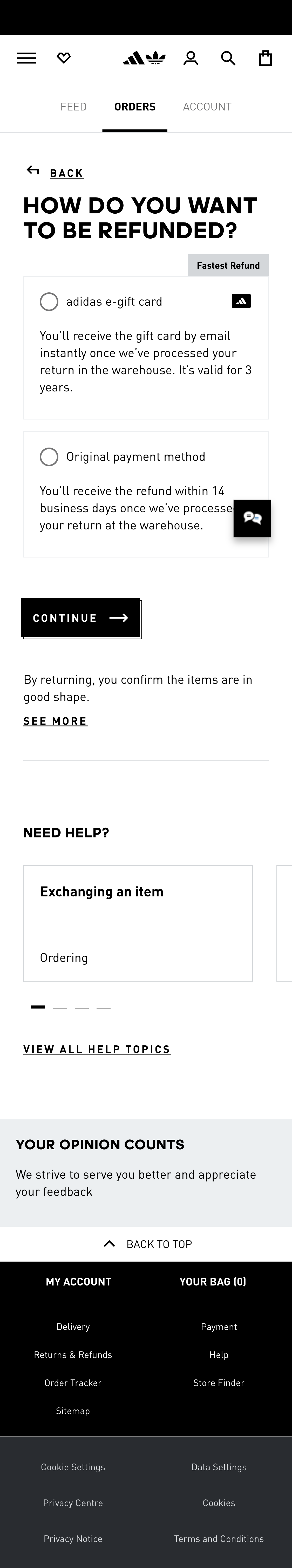 Mobile screenshot of Adidas