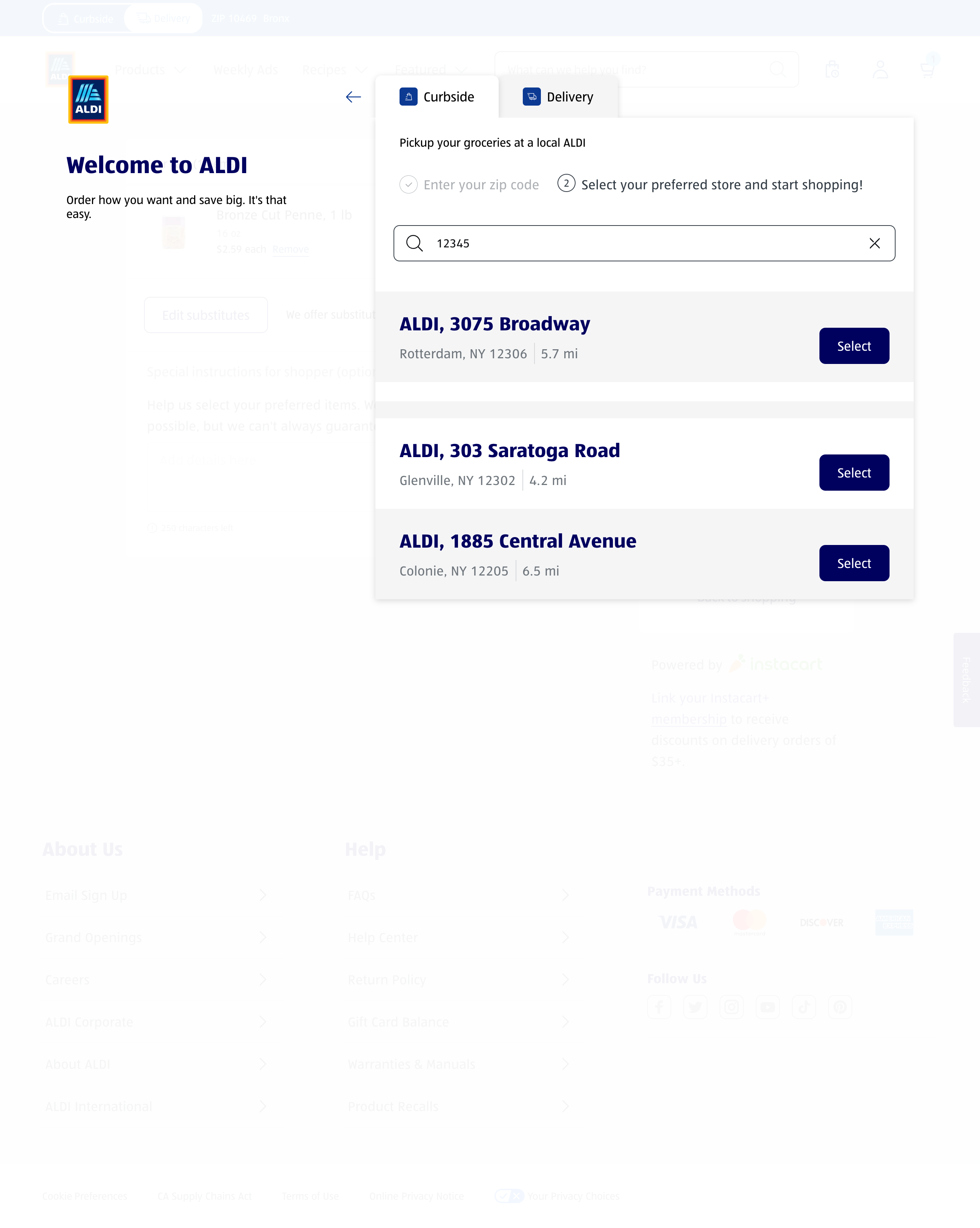 Desktop screenshot of Aldi