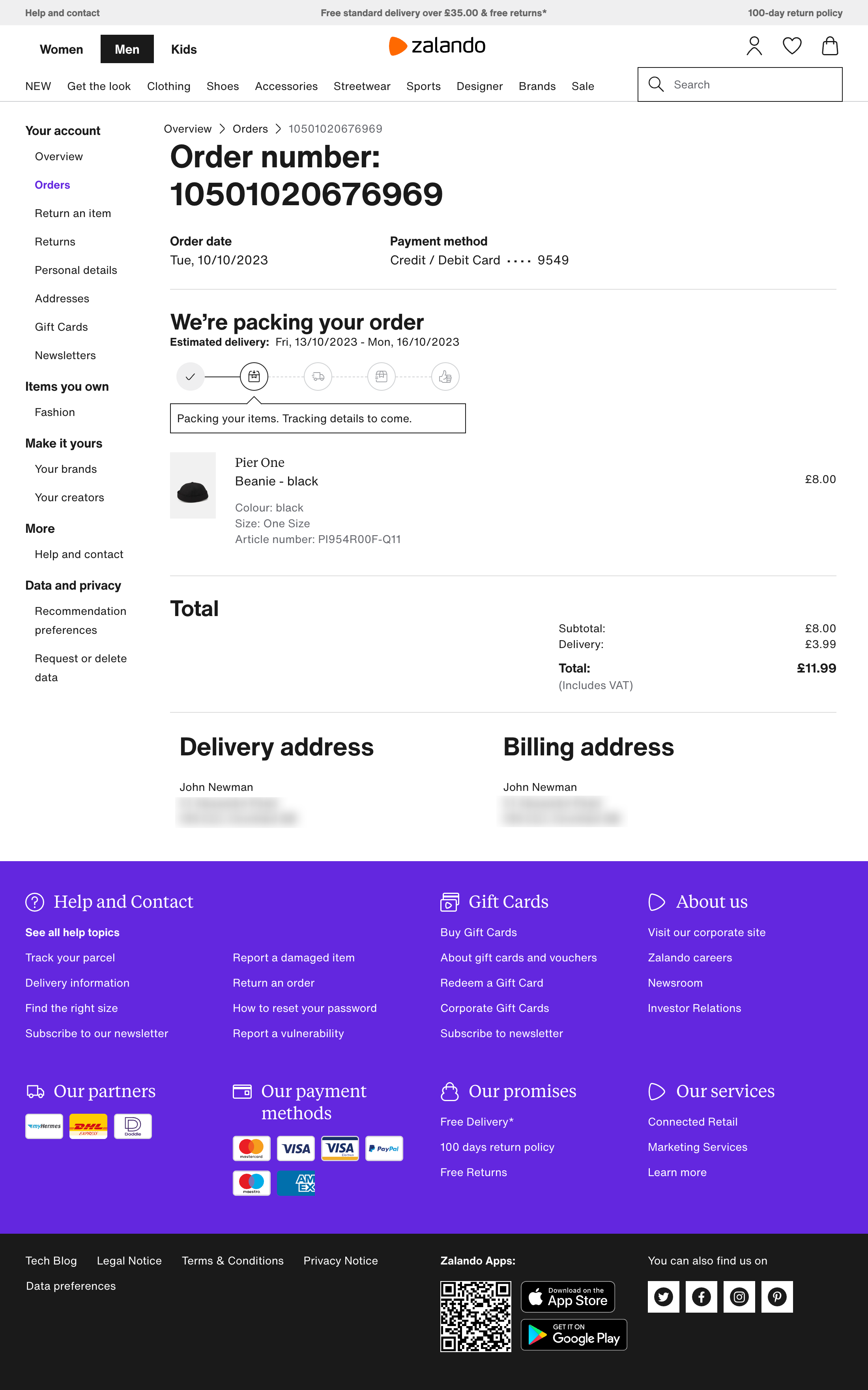 Desktop screenshot of Zalando