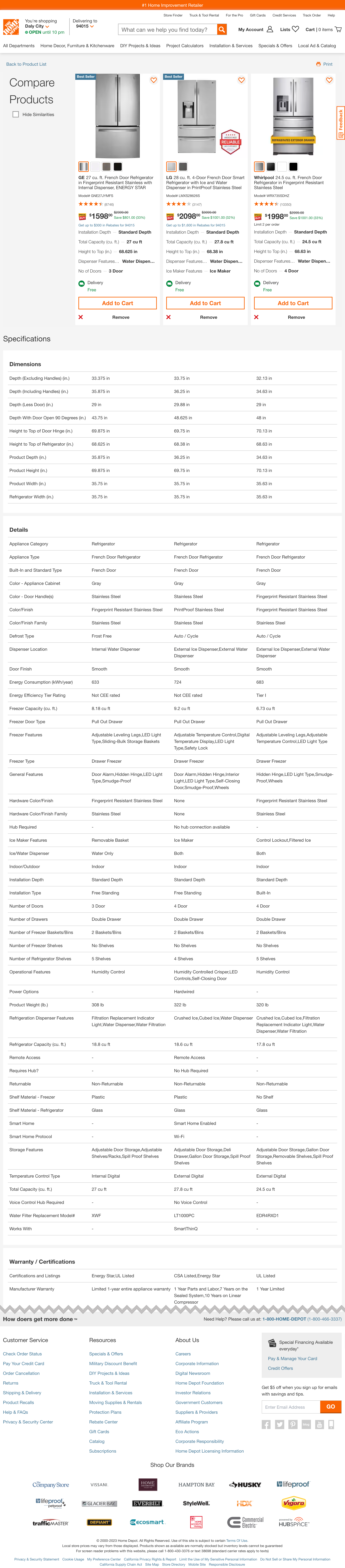 Desktop screenshot of Home Depot