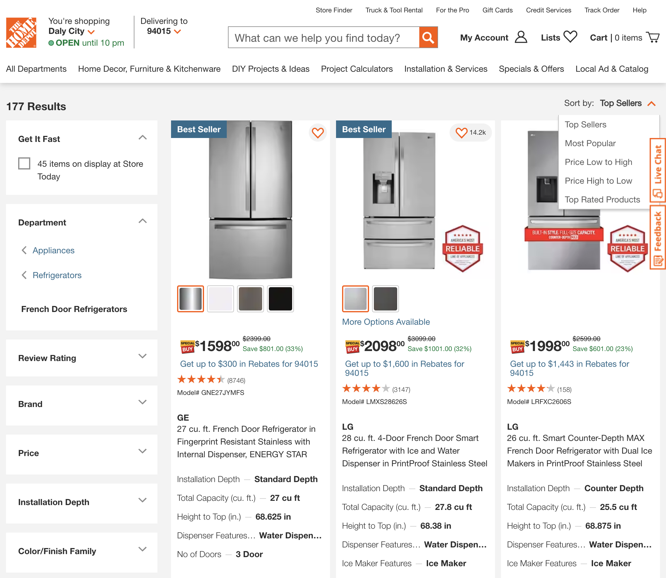 Desktop screenshot of Home Depot