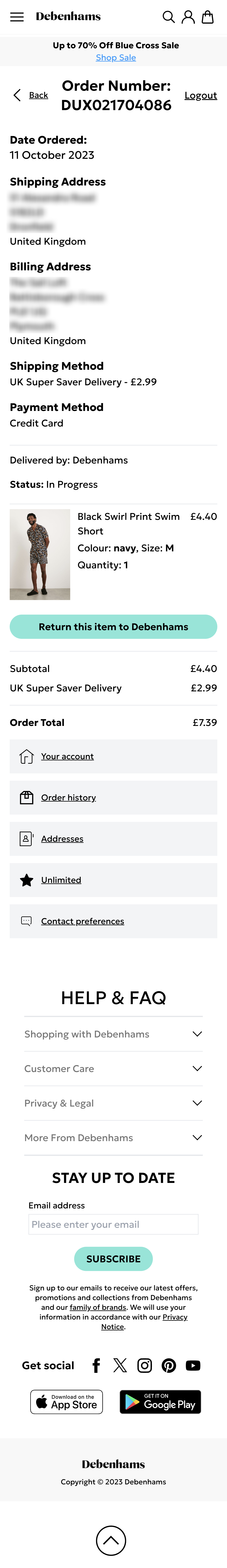 Mobile screenshot of Debenhams